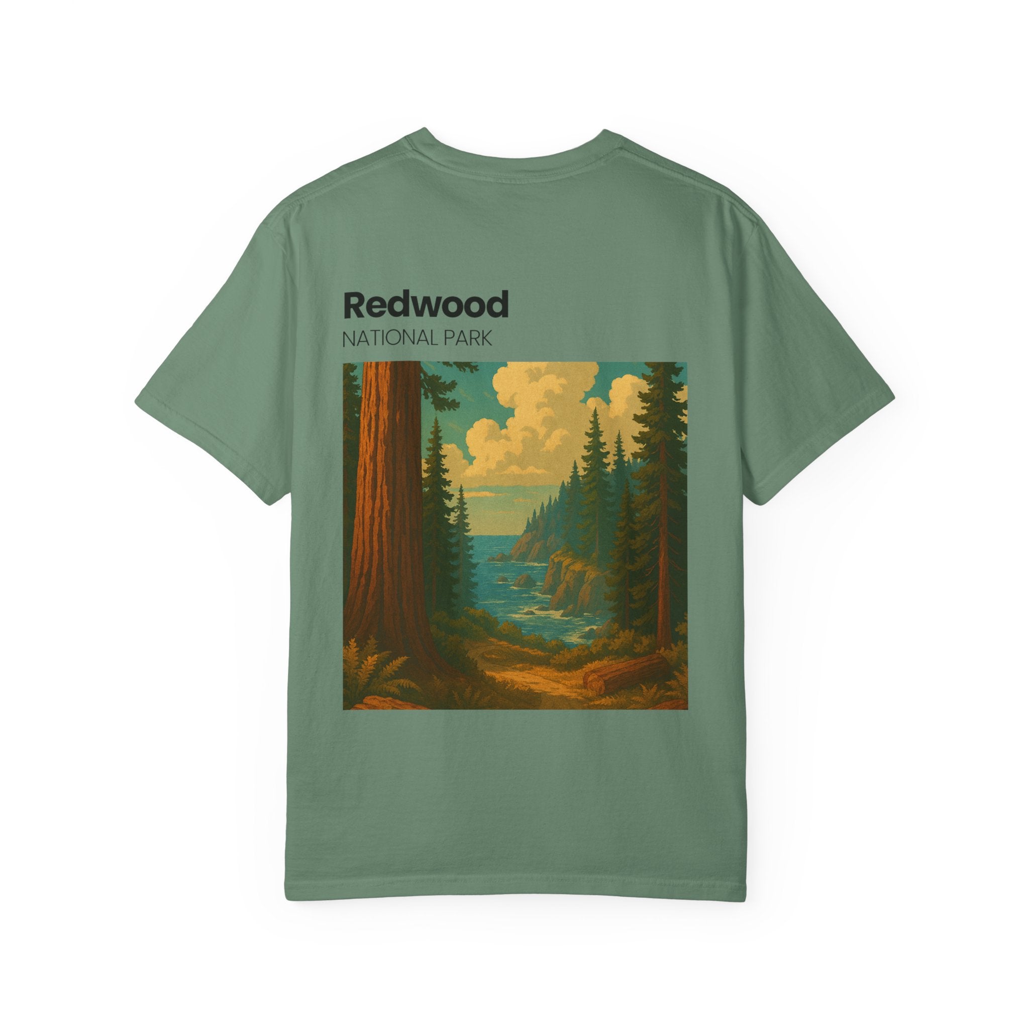Redwood National Park landscape T-Shirt | Vintage nature scene