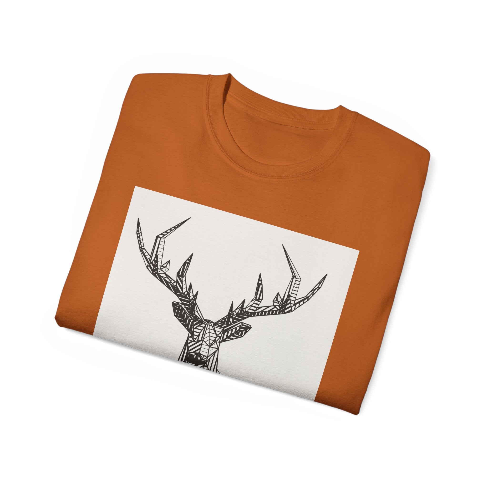Geometric Deer Graphic Tee - Unisex Ultra Cotton T-Shirt
