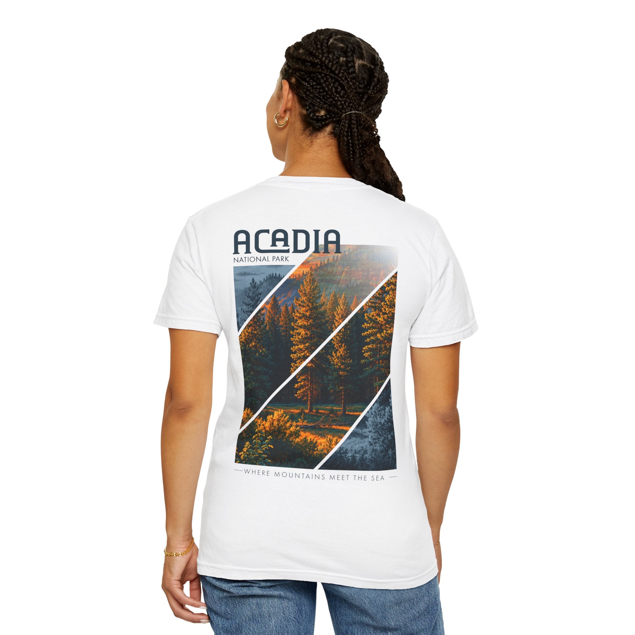 Acadia National Park Pine Trees Graphic T-Shirt