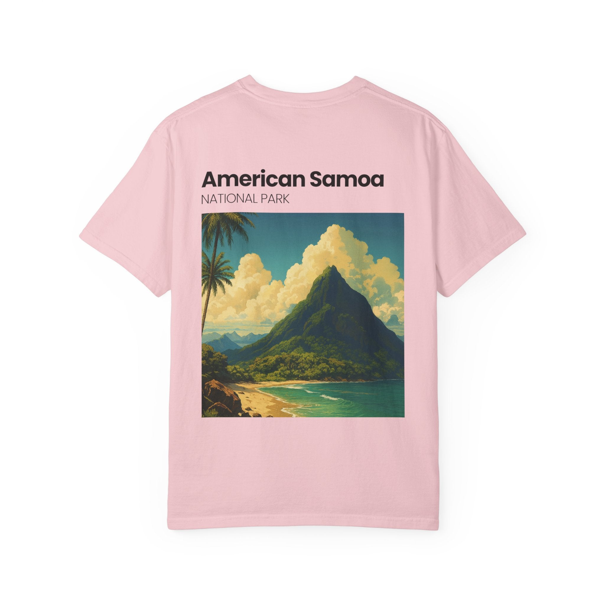 American Samoa National Park print T-Shirt | Tropical Mountain Beach Artwork