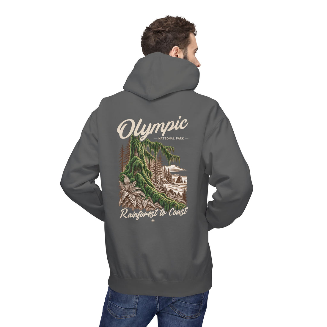 Olympic National Park Hoh Rainforest Graphic Hoodie