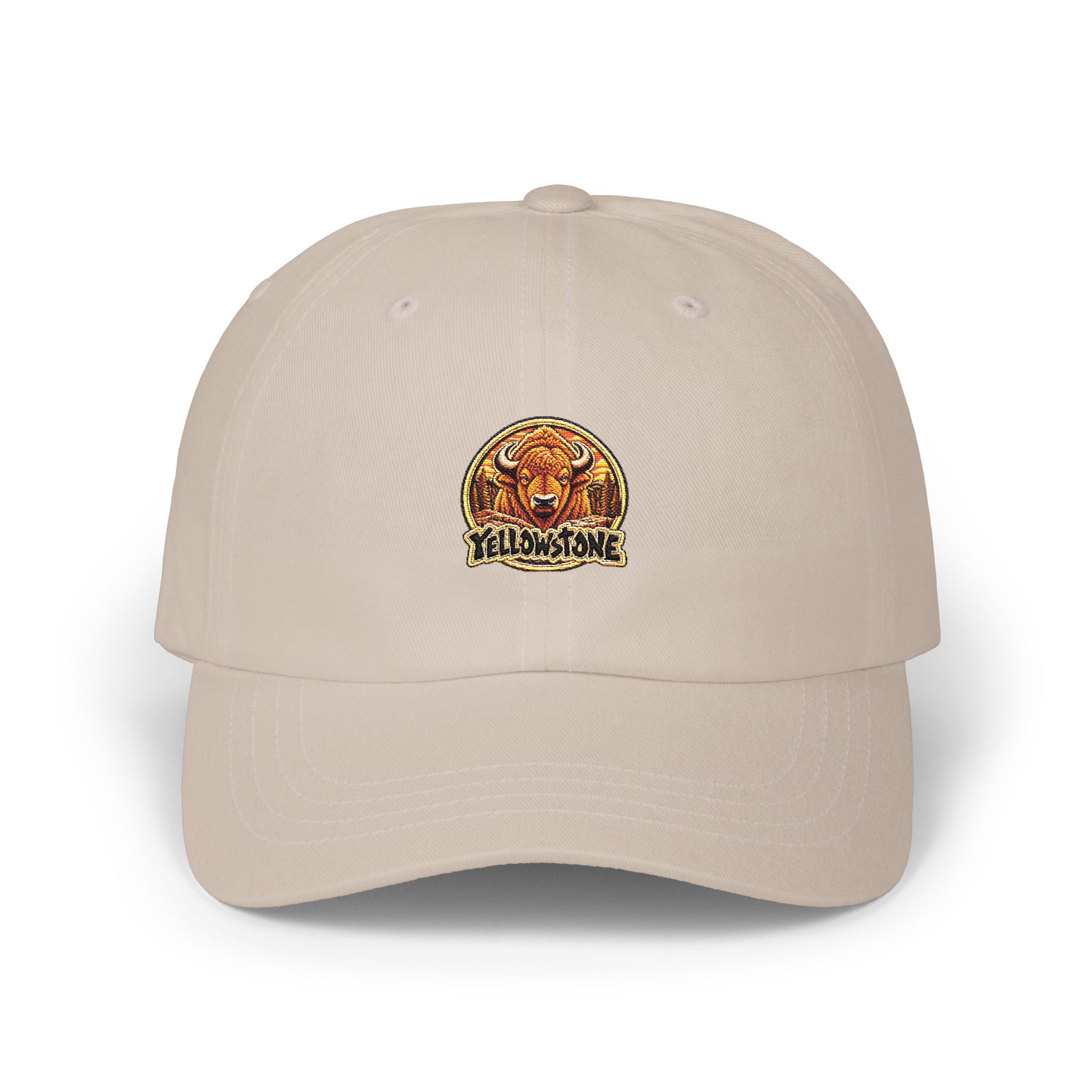 Yellowstone National Park Bison Round Logo Dad Hat