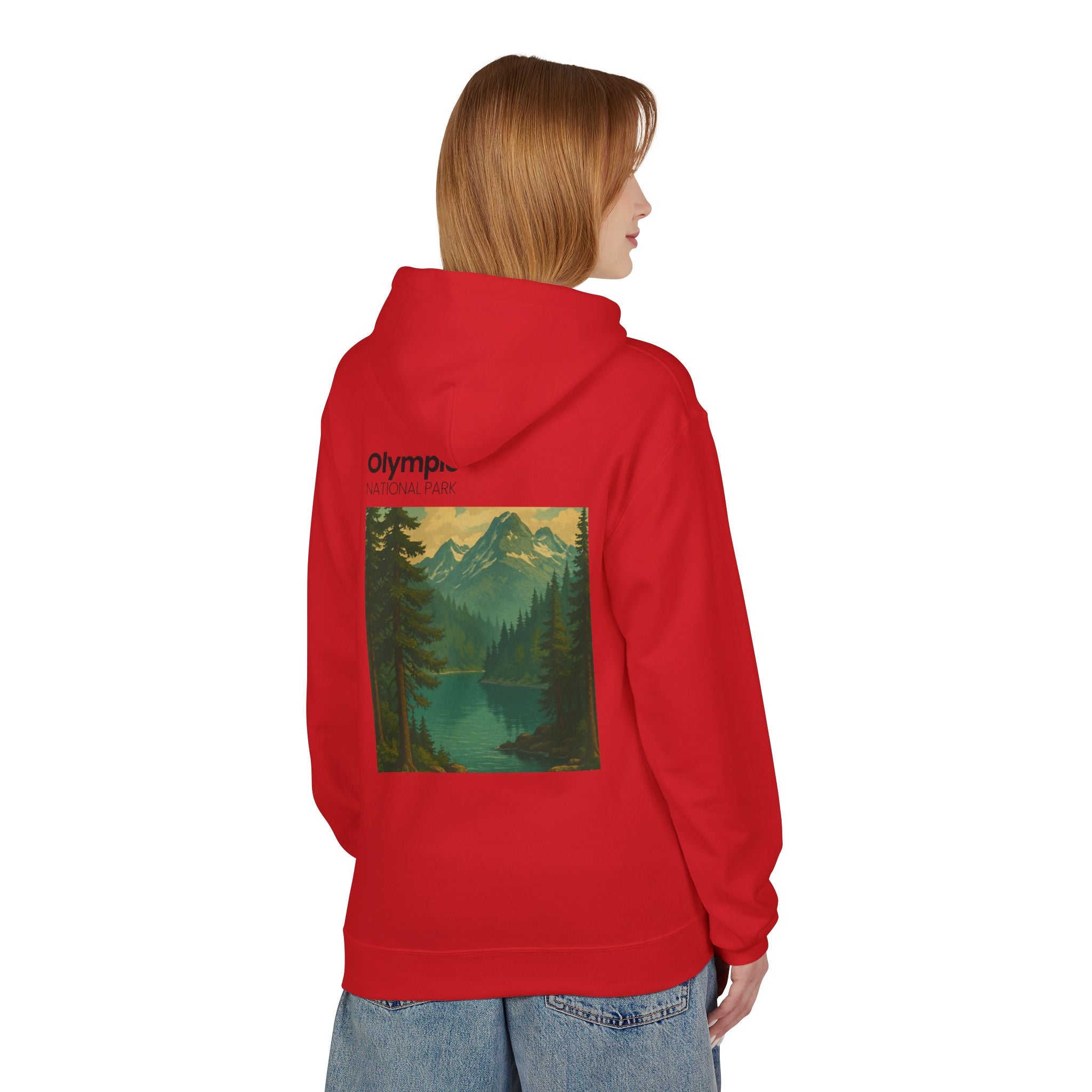 Olympic National Park landscape Hoodie | Mountain Lake Scenic Apparel