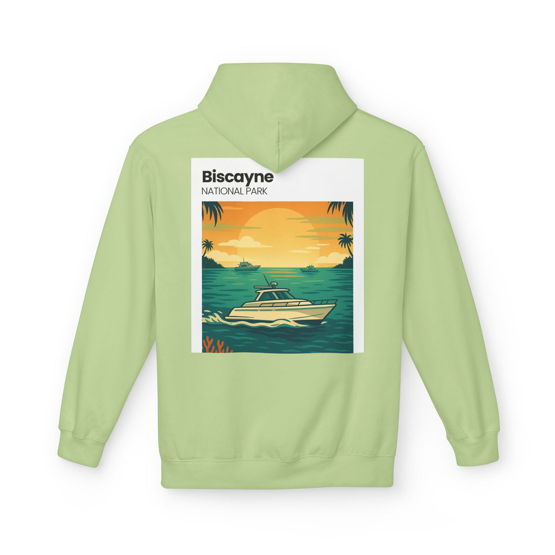 Biscayne National Park Boat Sunset Hoodie | Nautical Tropical Graphic