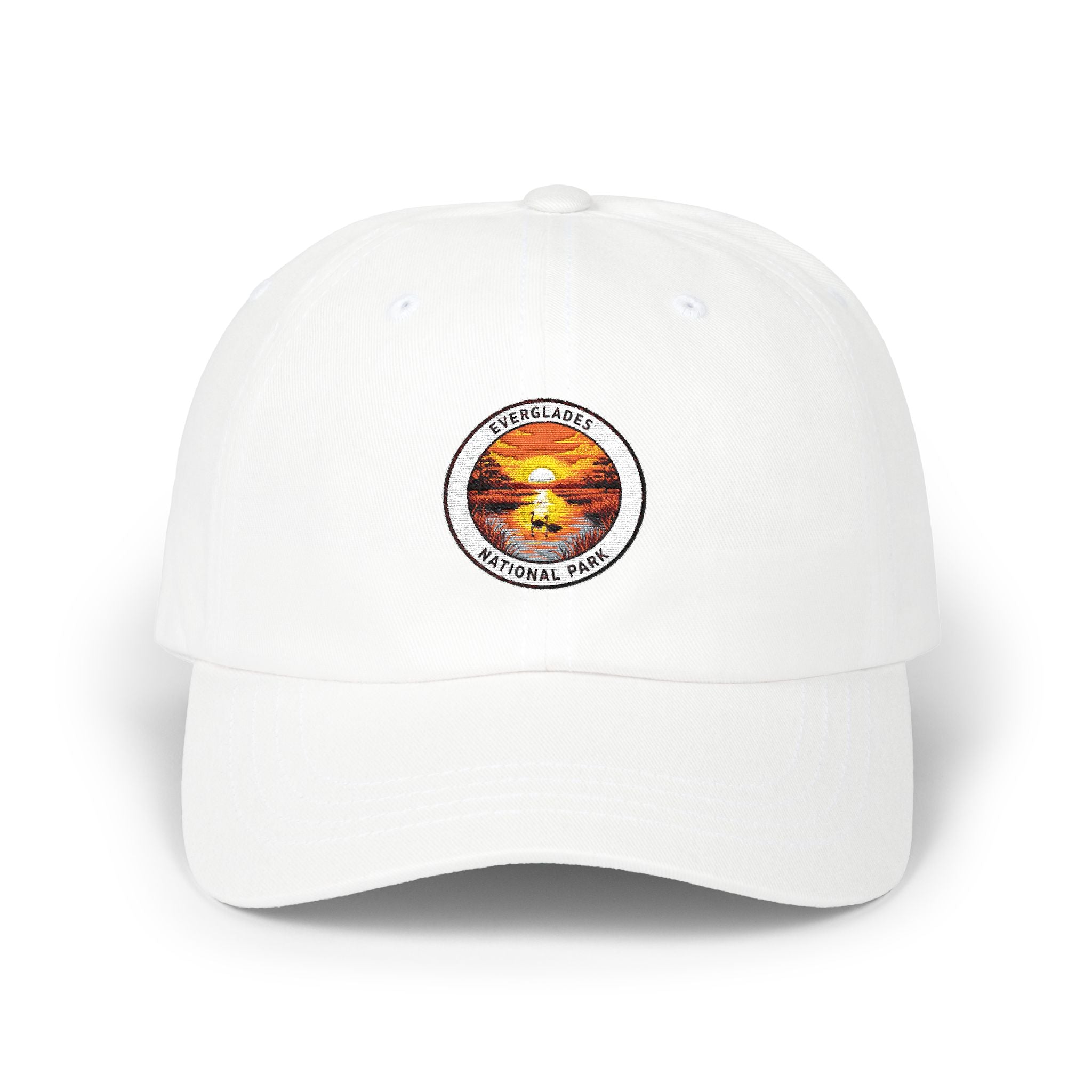 Sunset Beach Circle logo Dad Cap | Vintage Ocean Patch