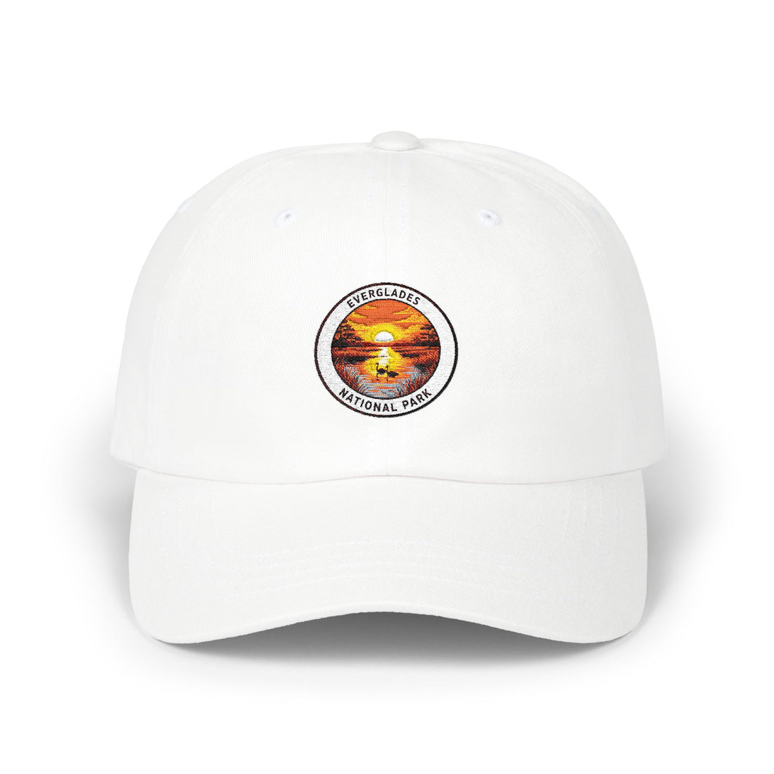 Sunset Beach Circle logo Dad Cap | Vintage Ocean Patch
