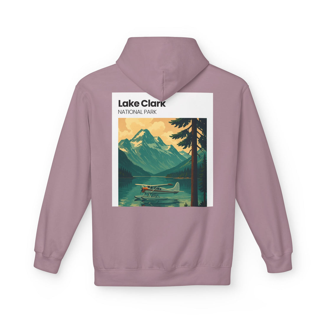 Lake Clark National Park vintage landscape Hoodie | Mountain Lake Seaplane
