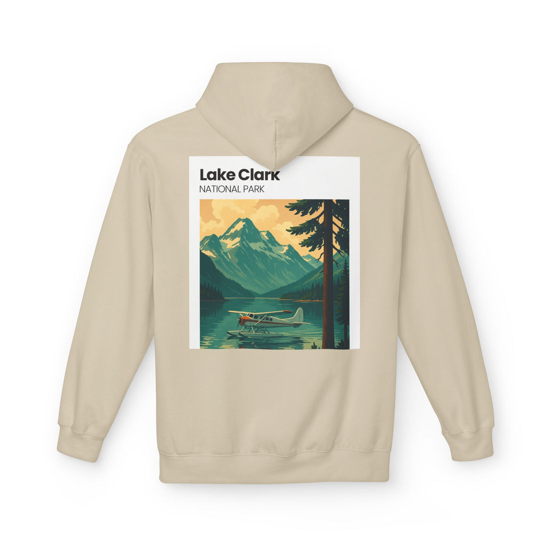 Lake Clark National Park vintage landscape Hoodie | Mountain Lake Seaplane