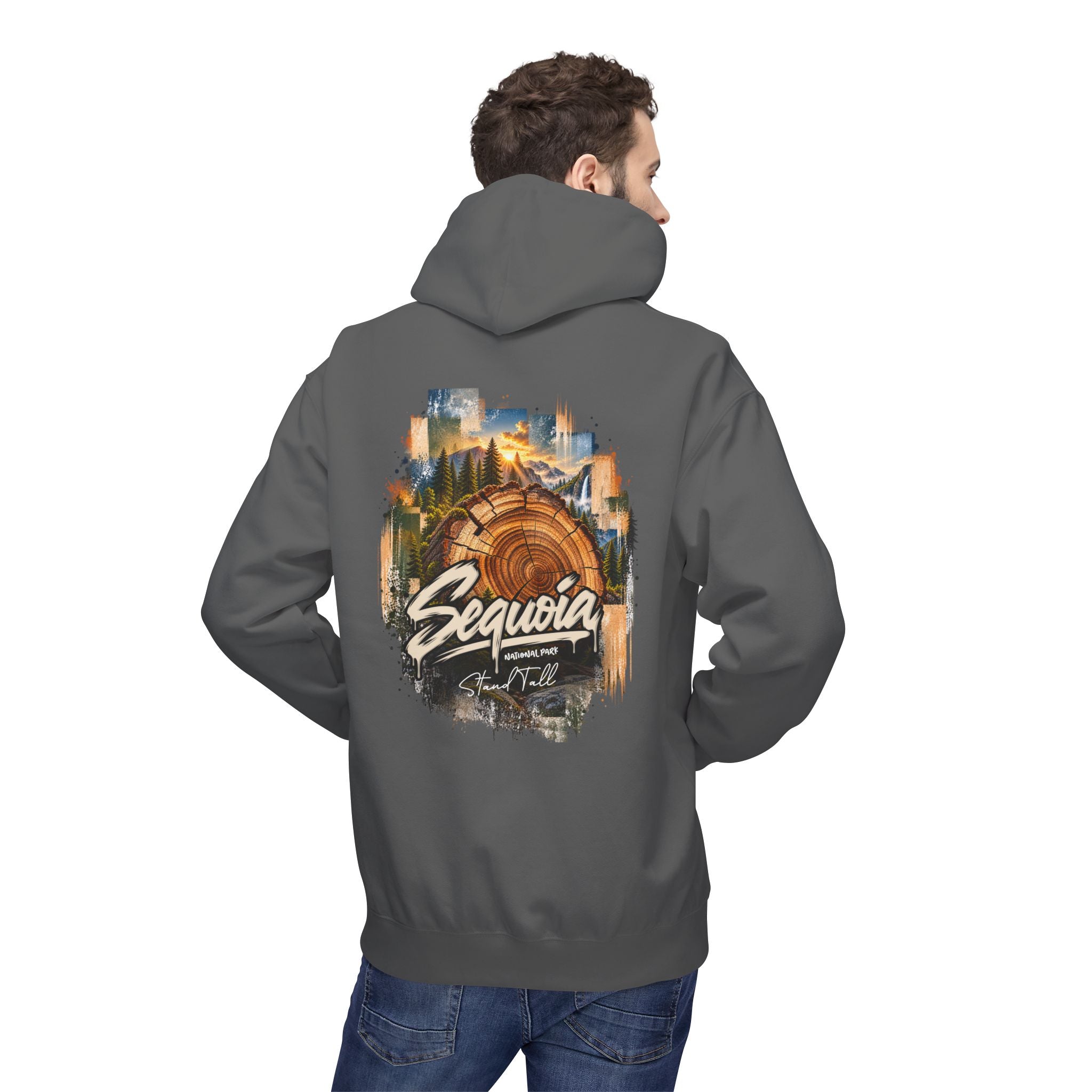 Sequoia National Park – Tree Rings Stand Tall Graphic Hoodie