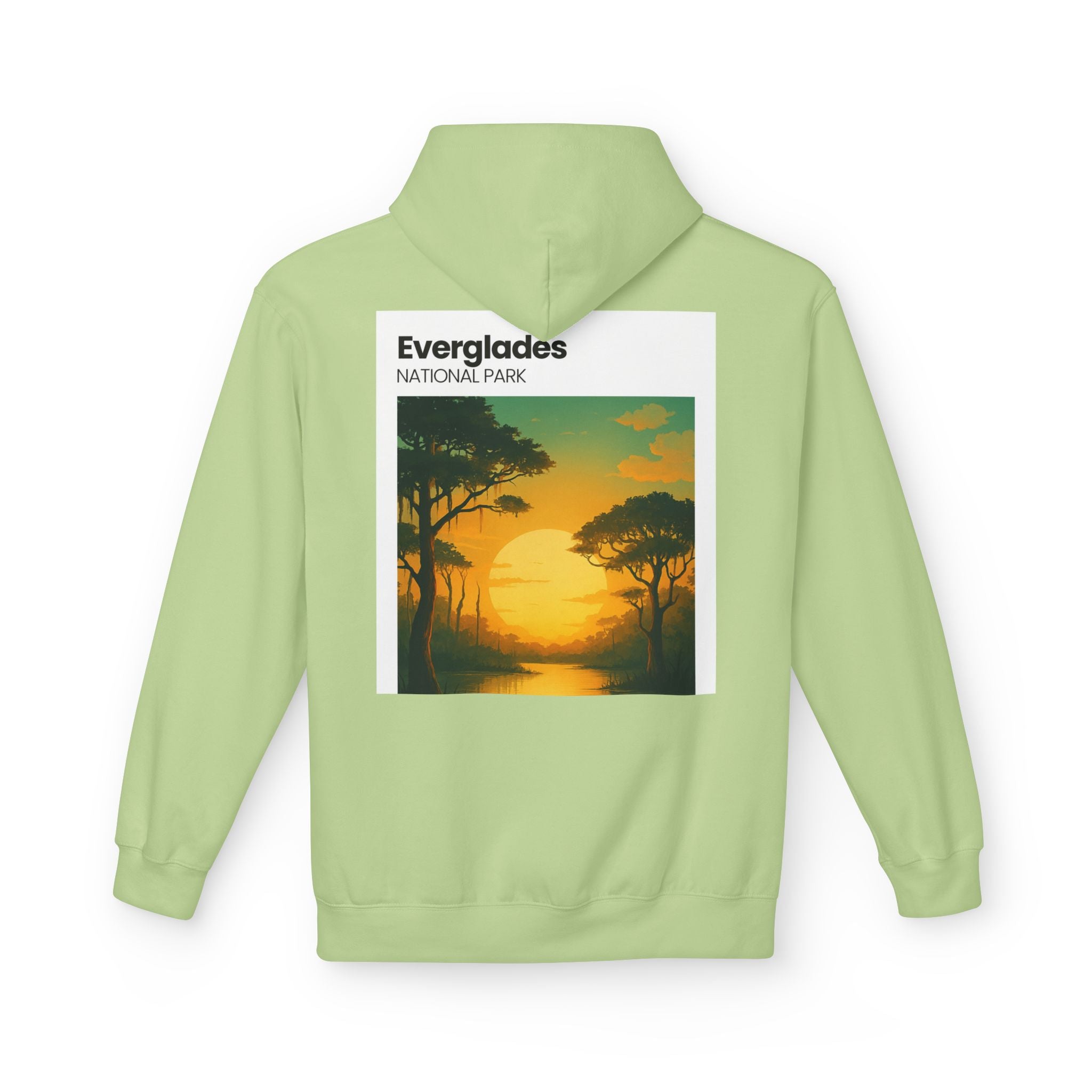 Everglades Sunset Vintage Poster Hoodie | National Park Landscape