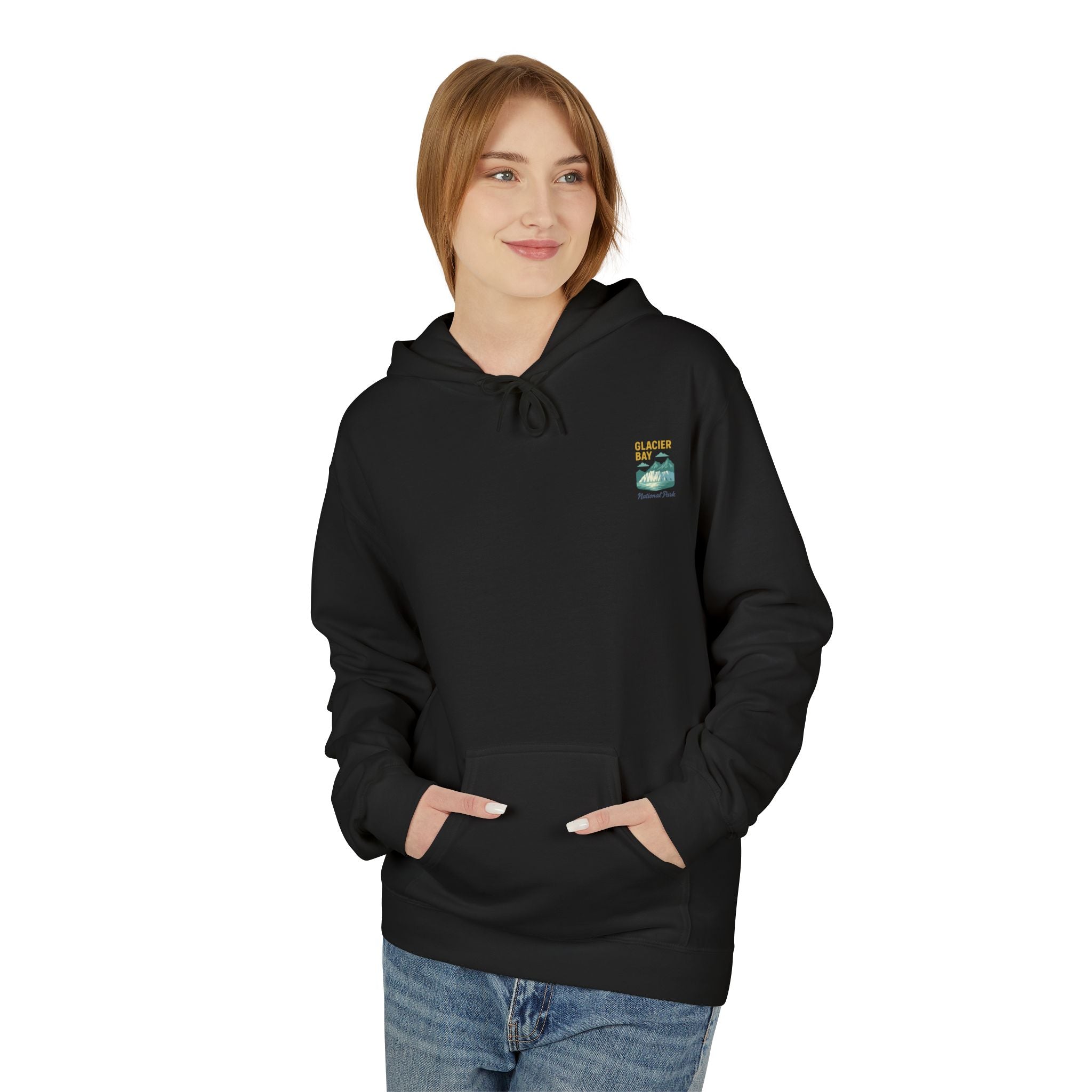 Vintage Wave Surf Patch Hoodie | Small Chest Graphic, Coastal Vibes