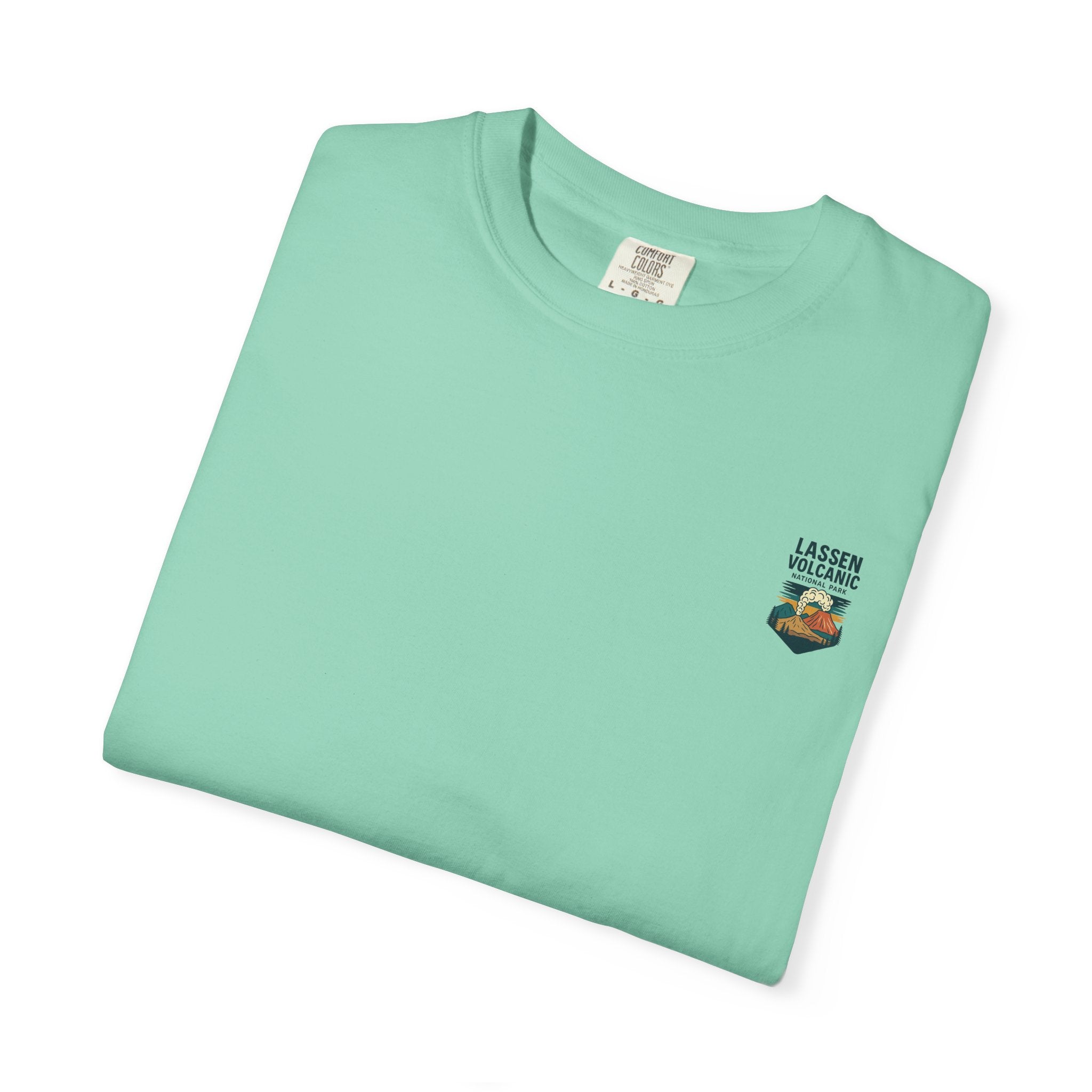 Lassen Volcanic Poster Art T-Shirt | Mountain Eruption Design