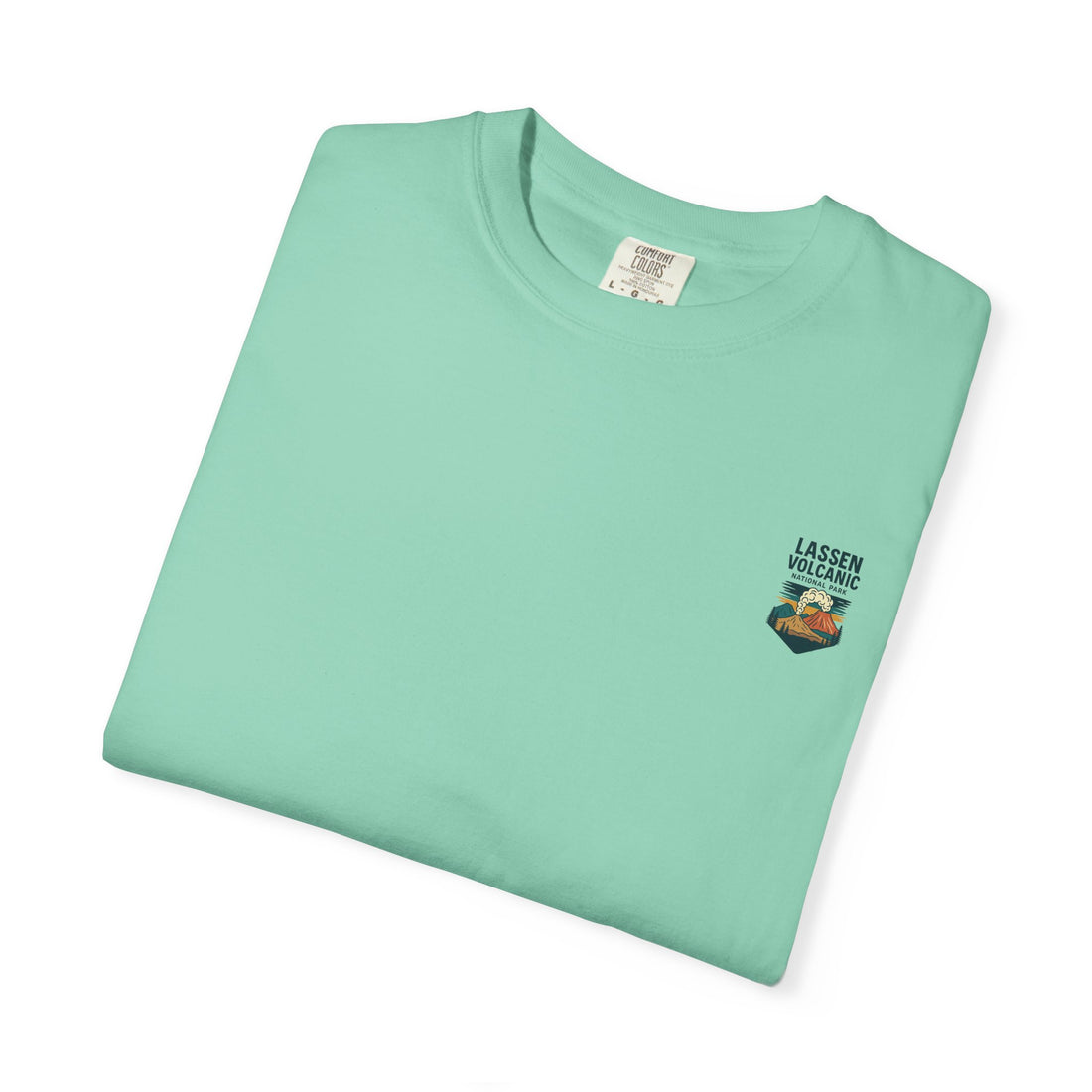 Lassen Volcanic Poster Art T-Shirt | Mountain Eruption Design