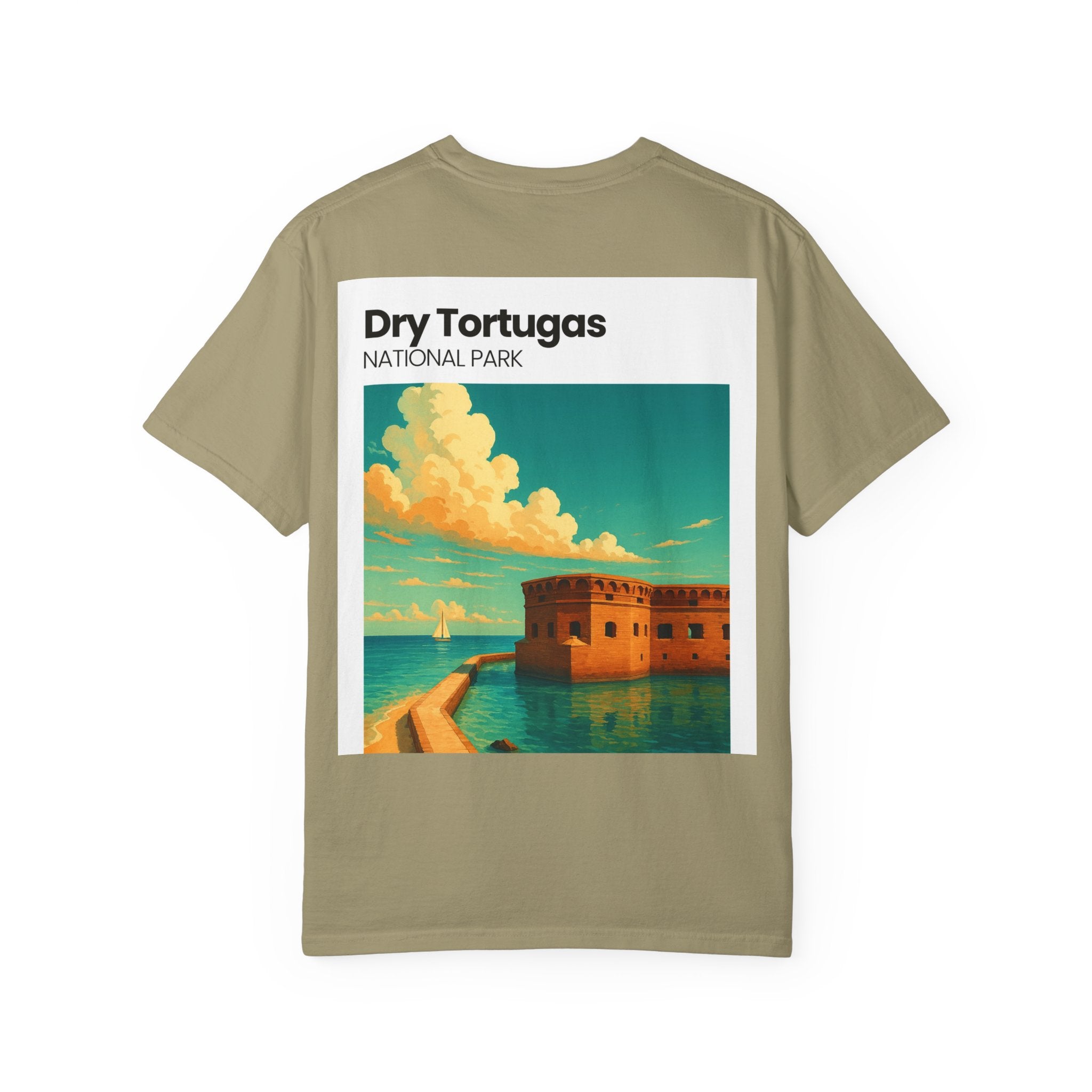 Dry Tortugas National Park Poster T-shirt | Vintage Fort Illustration