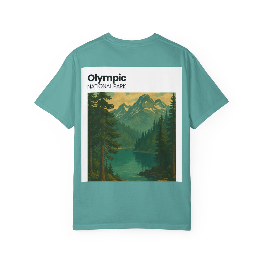 Olympic National Park landscape T-Shirt | mountain lake forest tee