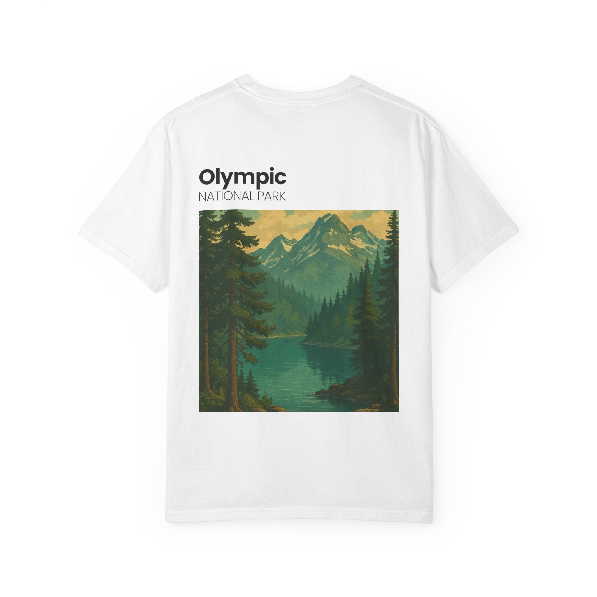 Olympic National Park landscape T-Shirt | mountain lake forest tee