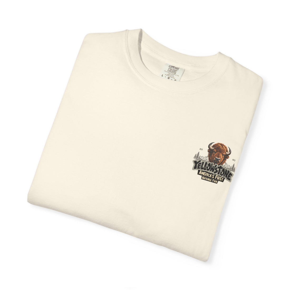 Yellowstone Bison – Where the Wild Still Roams T-Shirt Model1