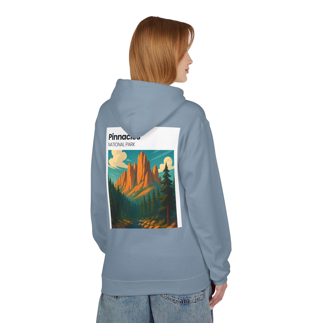 Pinnacles National Park vintage poster Hoodie | Mountain landscape camp retro