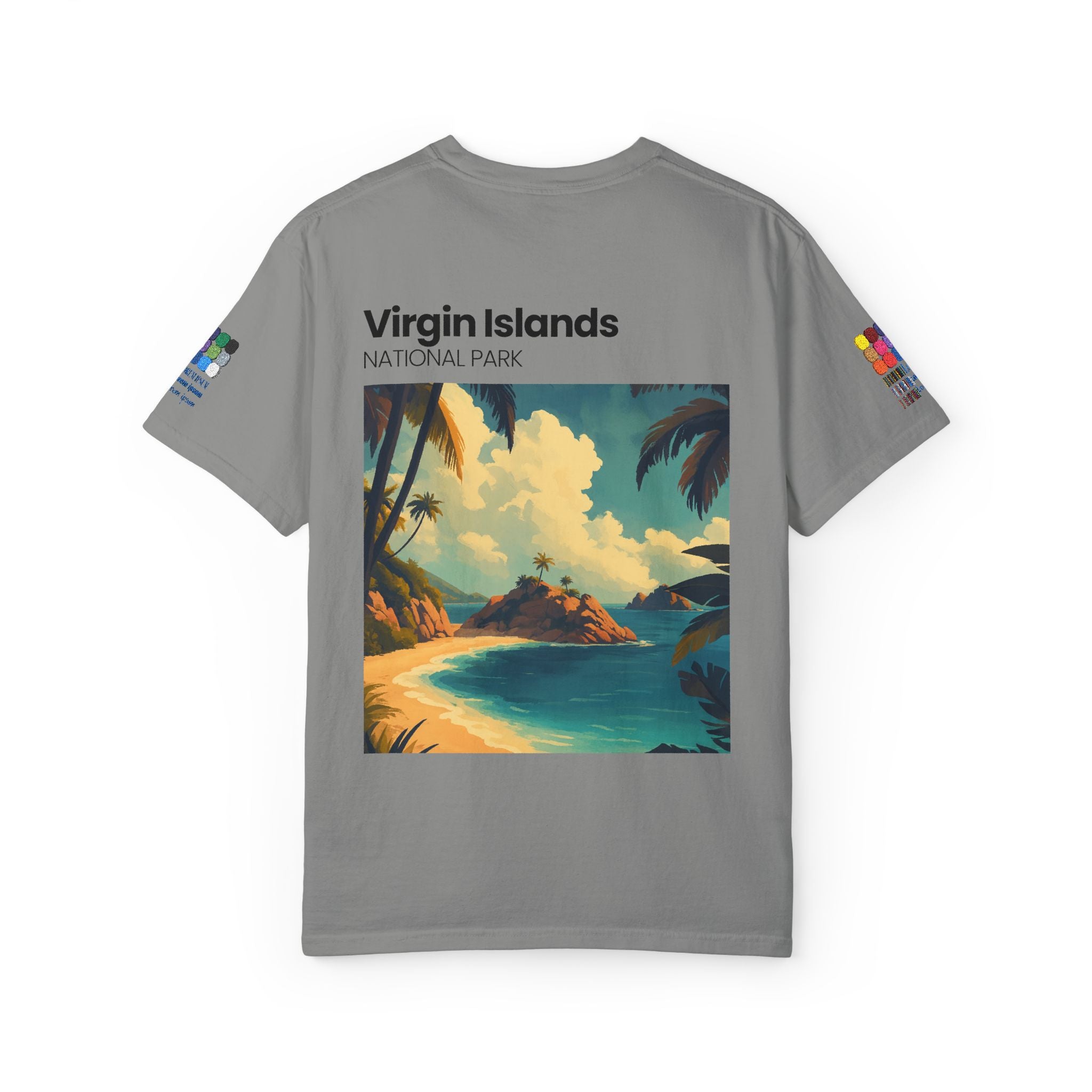 Virgin Islands National Park beach scene T-shirt | Tropical island vintage print