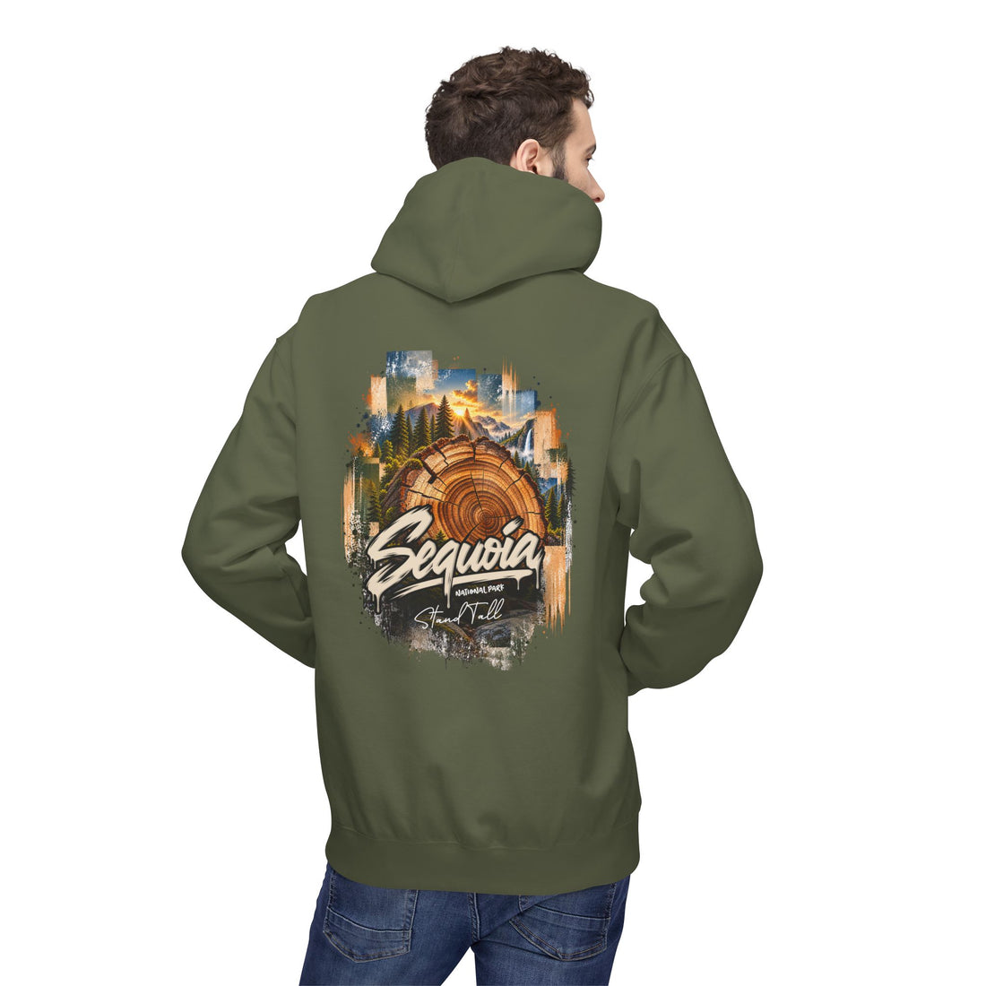 Sequoia National Park – Tree Rings Stand Tall Graphic Hoodie