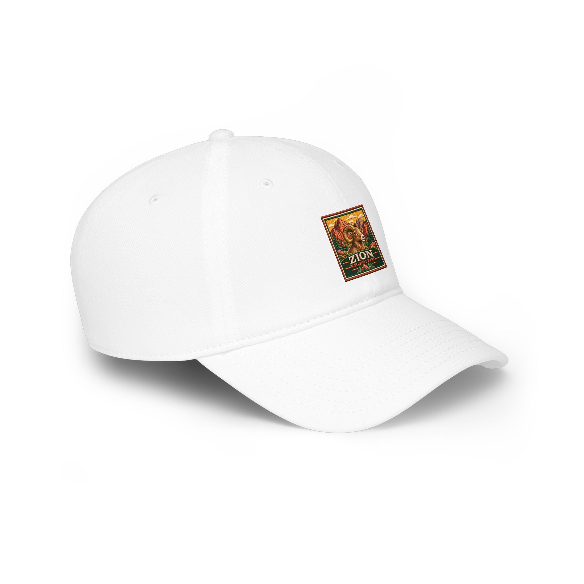 Bighorn Sheep Zion National Park Vintage Graphic Cap square logo