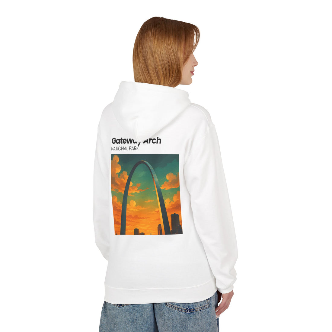 Palm Trees & Waves Hoodie | Small Chest Graphic, Beach Vibes