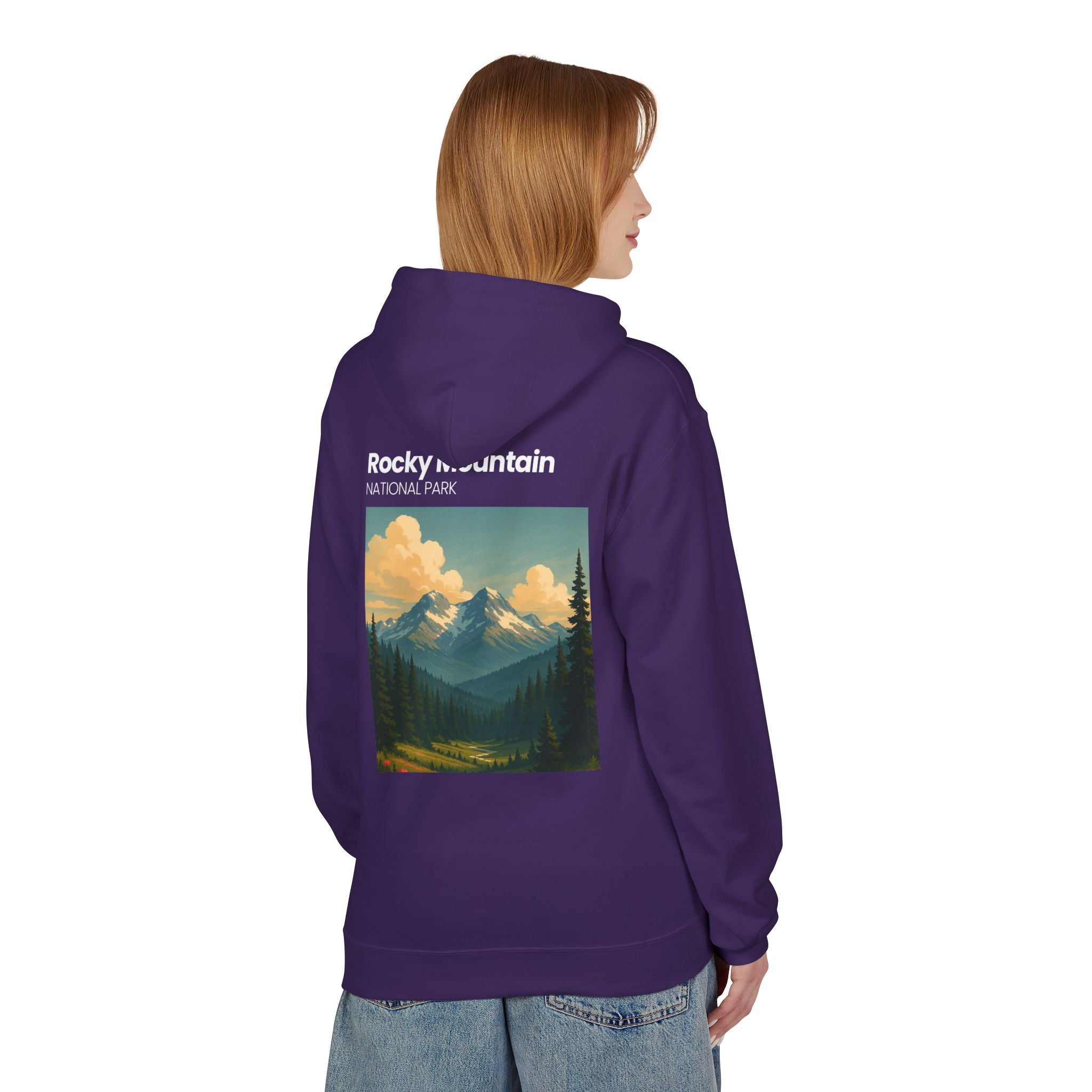 Rocky Mountain National Park Hoodie | Vintage Landscape Print