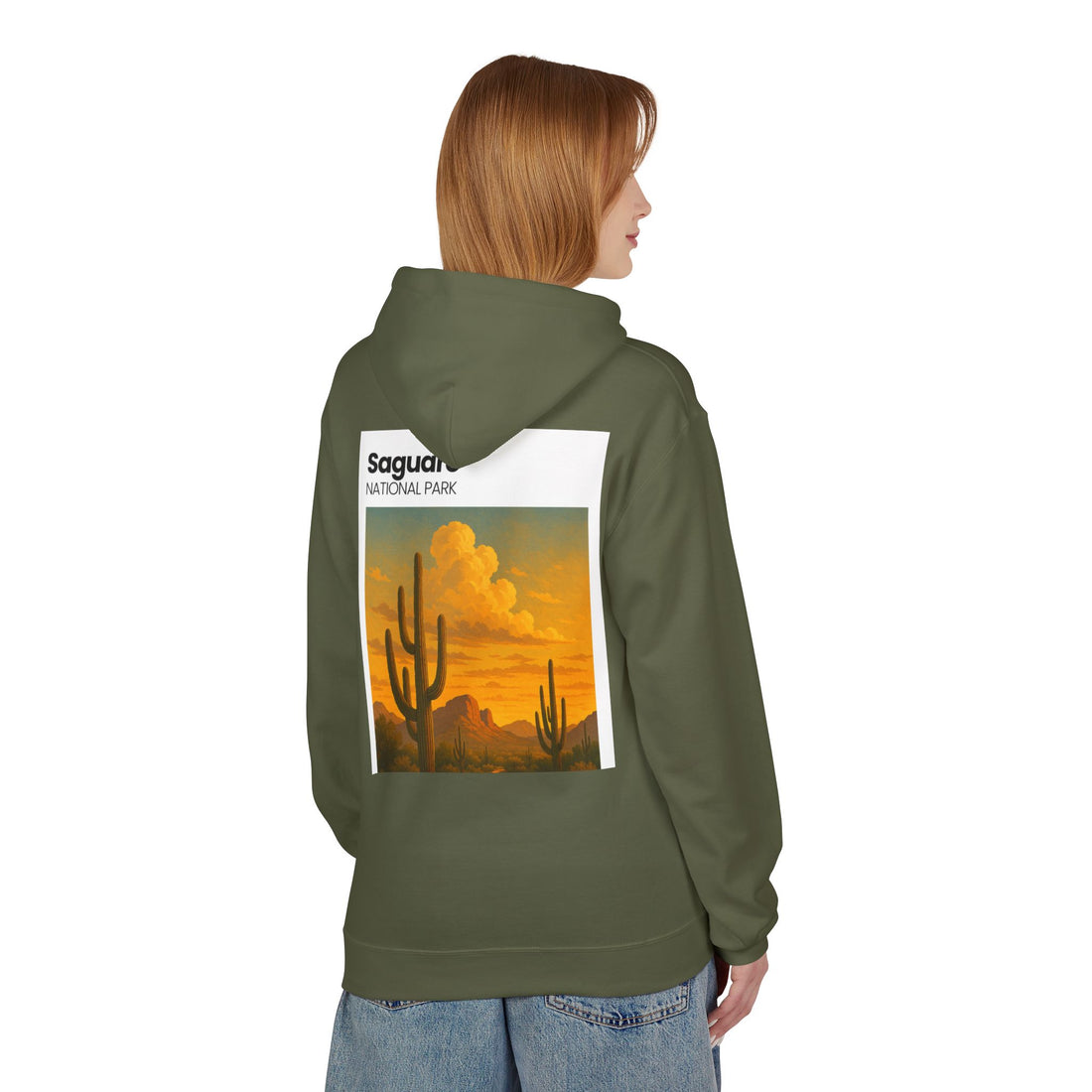 Saguaro National Park sunset cactus Hoodie | Desert landscape sweatshirt
