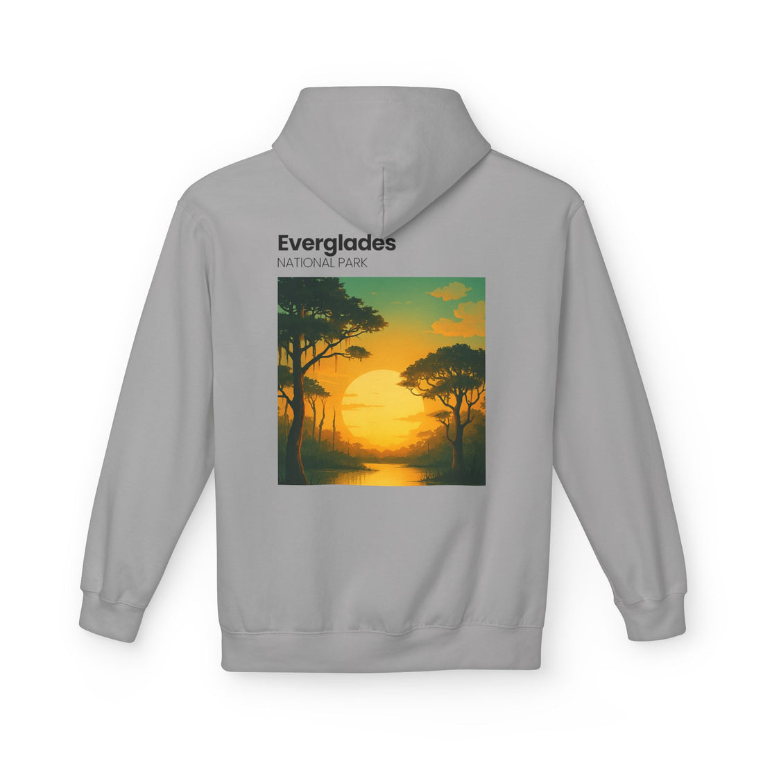Everglades Sunset Vintage Poster Hoodie | National Park Landscape