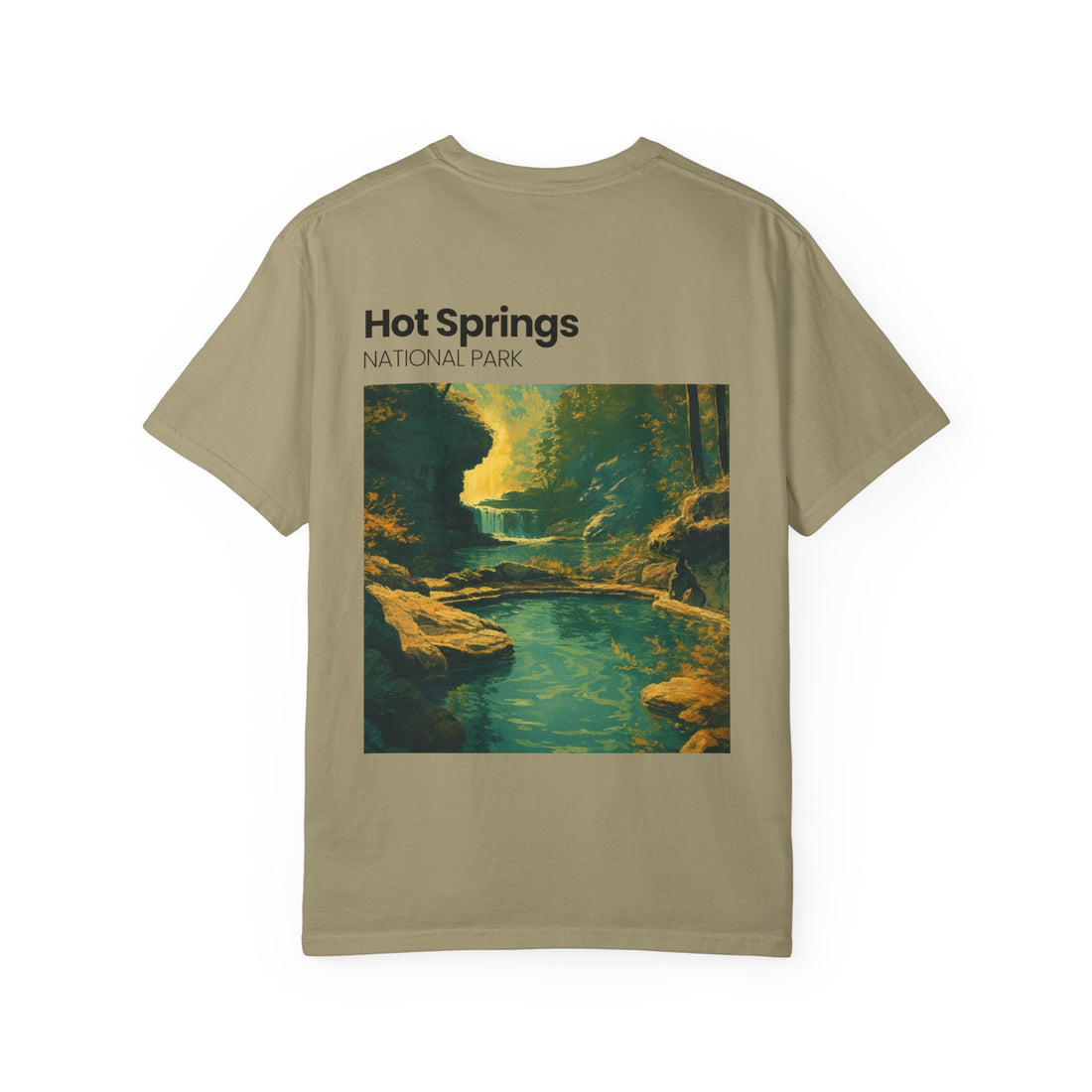 Hot Springs National Park graphic T-shirt | Scenic Hot Spring Illustration
