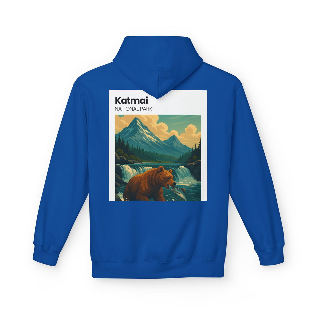 Katmai National Park Bear Hoodie | Vintage Wilderness Landscape