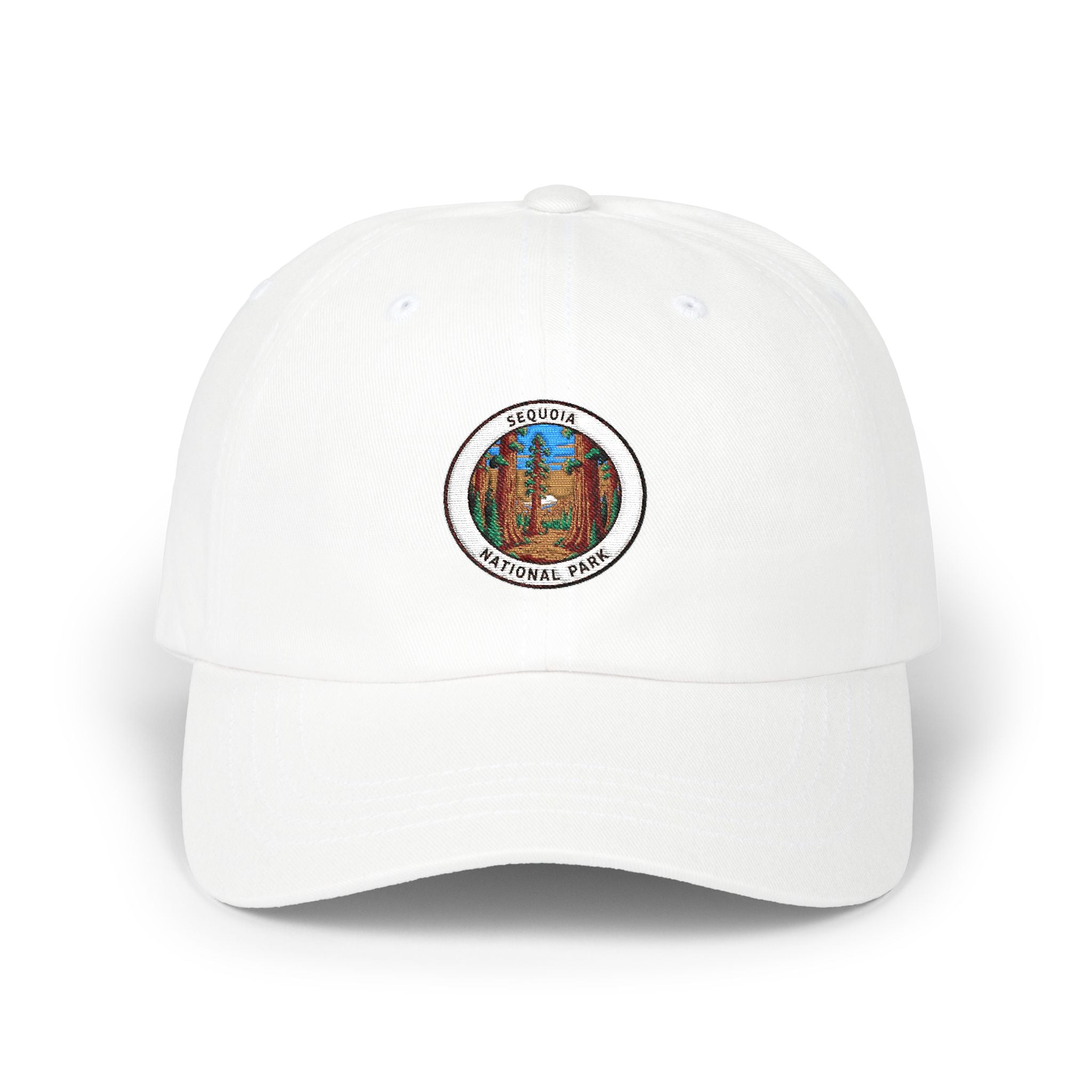 Sequoia Yellowstone National Park Round Patch Cap | Dad Hat, Outdoor Camping Hat