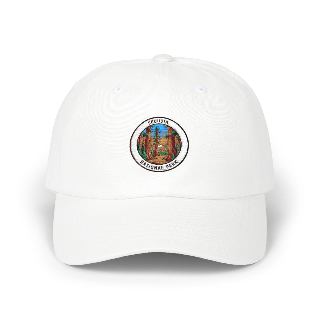 Sequoia Yellowstone National Park Round Patch Cap | Dad Hat, Outdoor Camping Hat