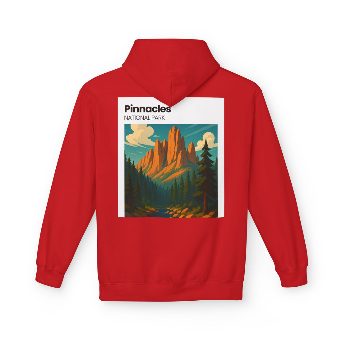 Pinnacles National Park vintage poster Hoodie | Mountain landscape camp retro