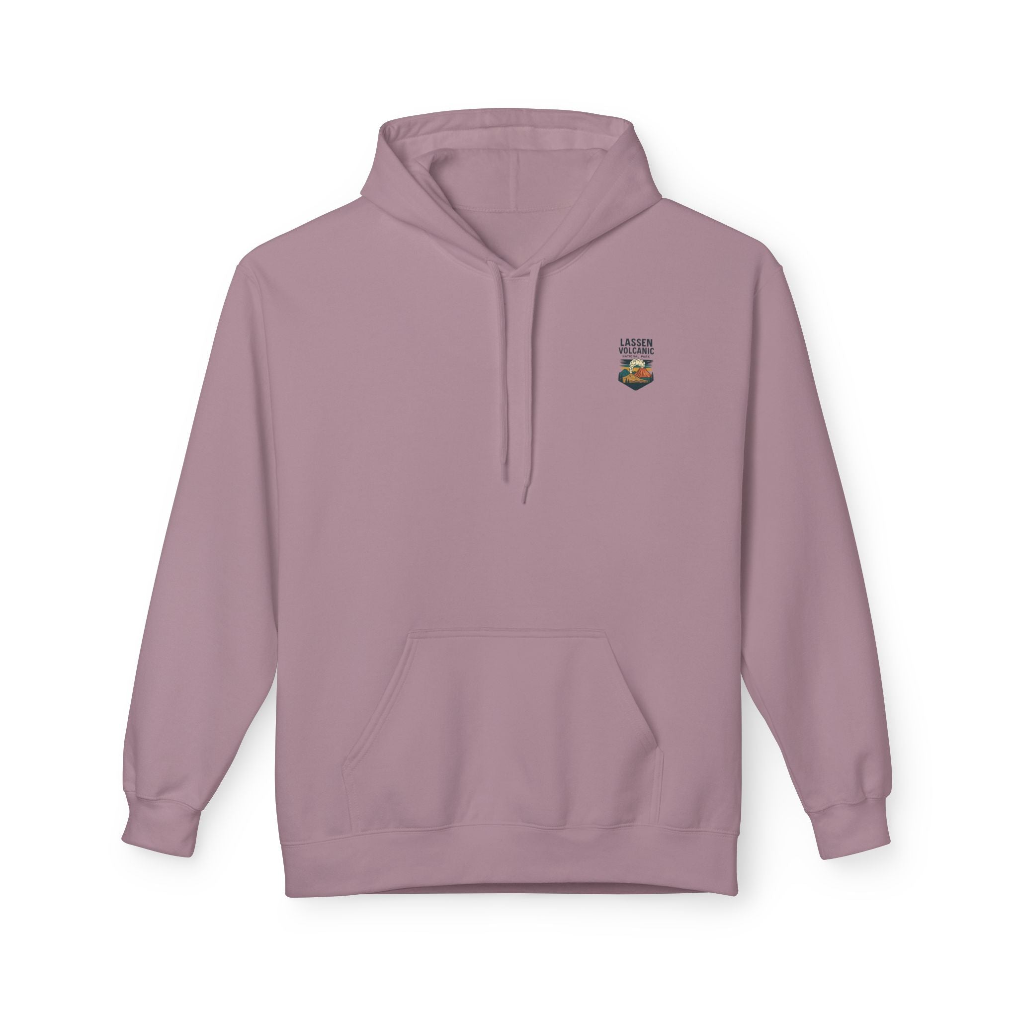 Lassen Volcanic Poster Hoodie | National Park Volcano Illustration