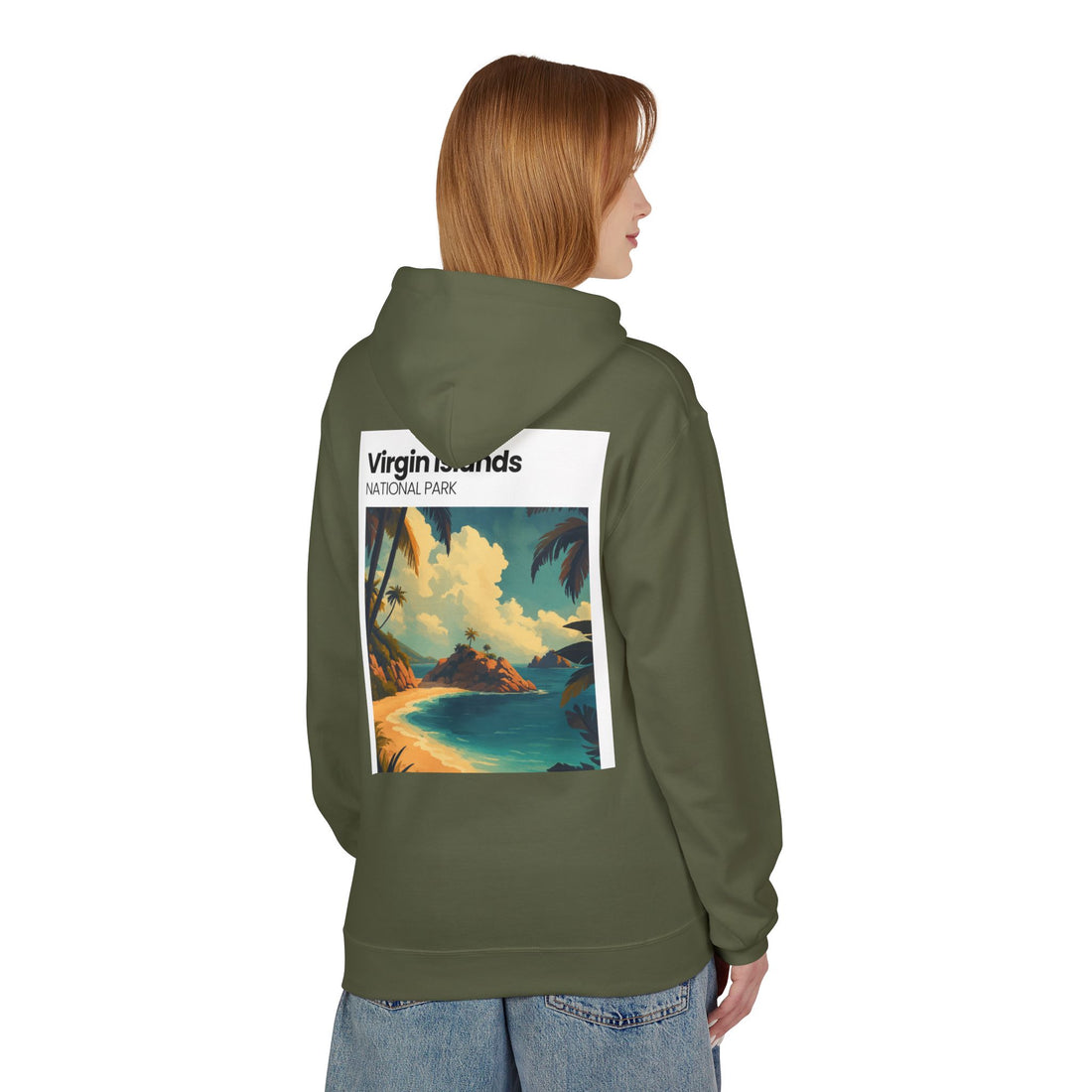 Virgin Islands National Park Beach Hoodie | Tropical Island Sunset