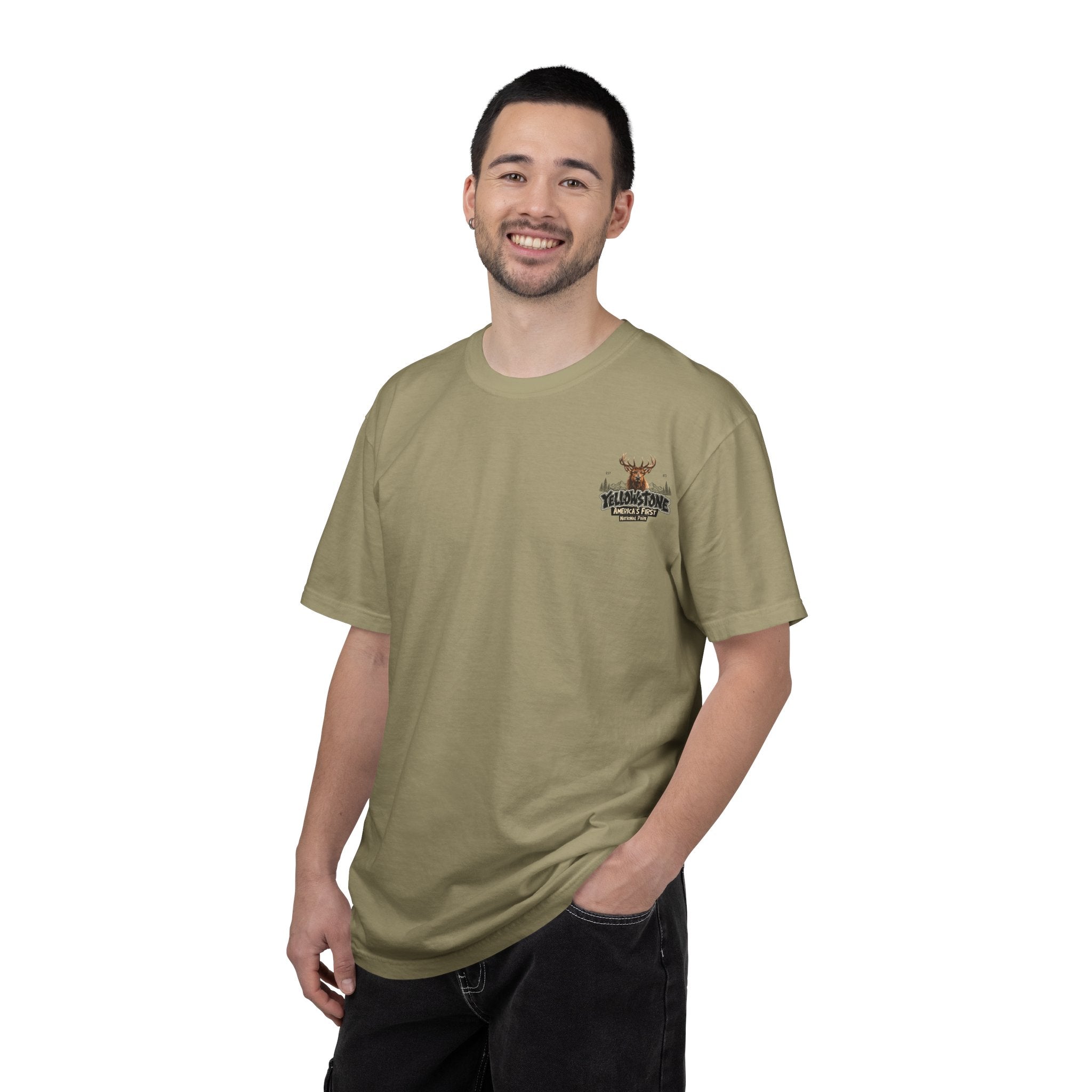 Yellowstone Elk – Where the Wild Still Roams T-Shirt Model1