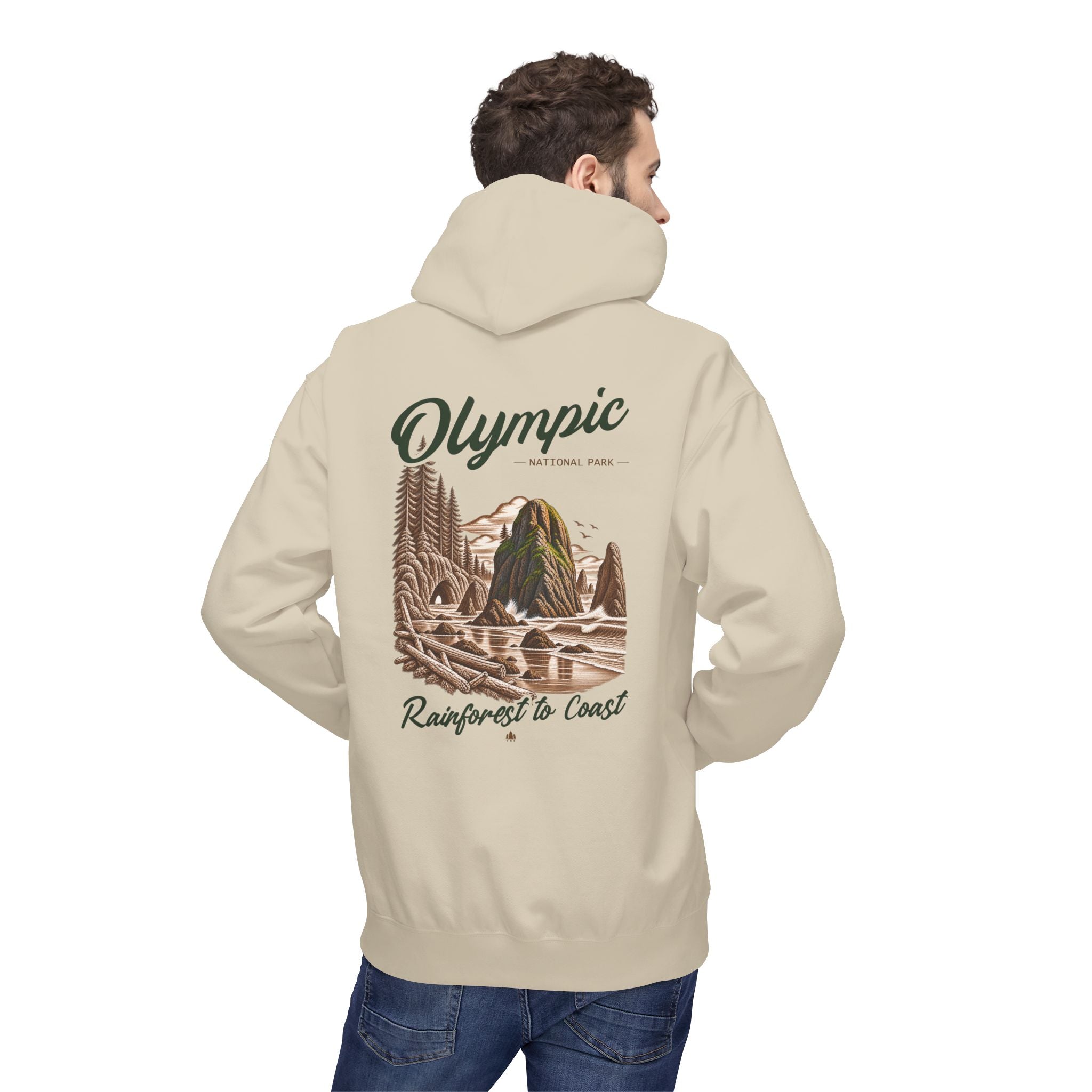 Olympic National Park Sea Stacks Graphic Hoodie