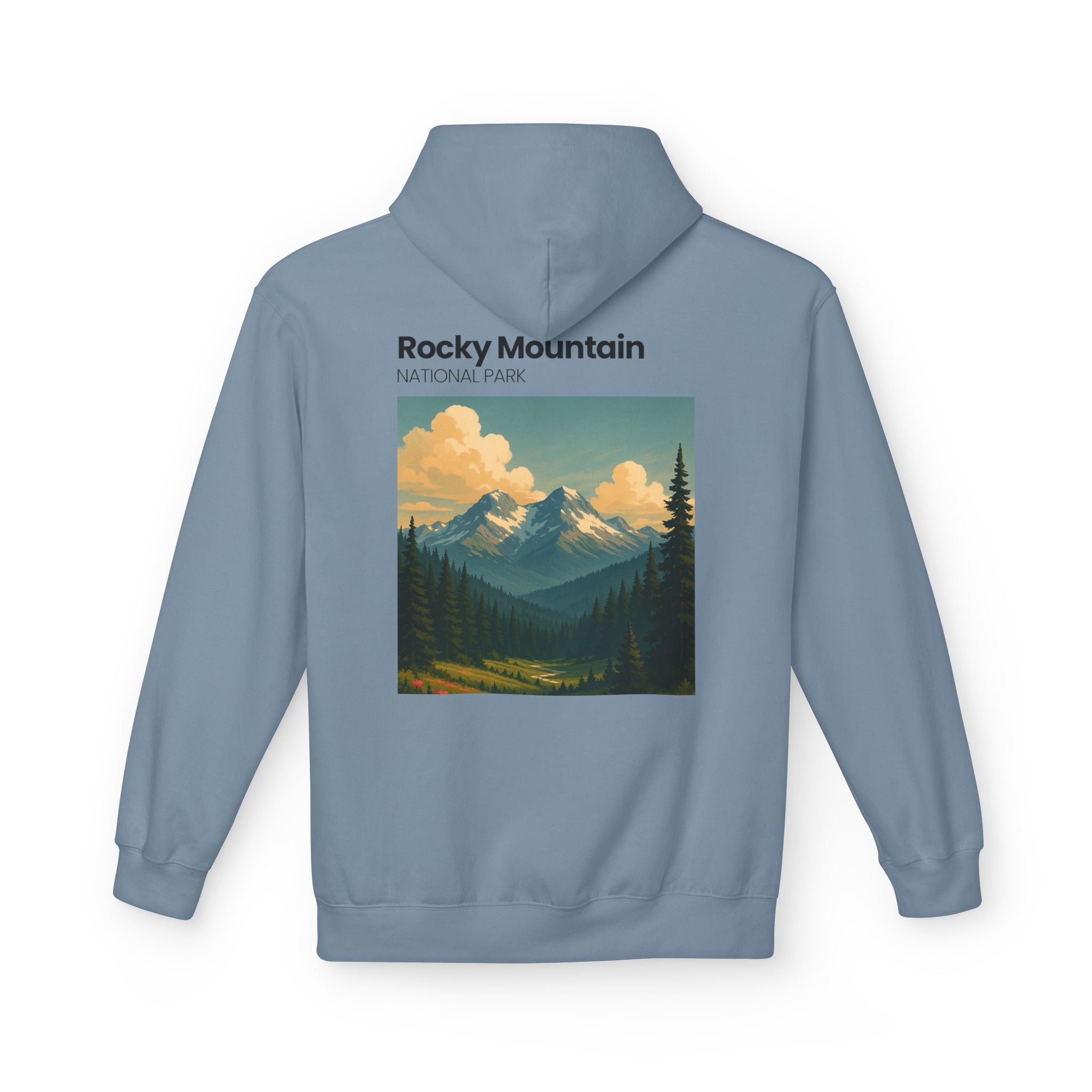 Rocky Mountain National Park Hoodie | Vintage Landscape Print