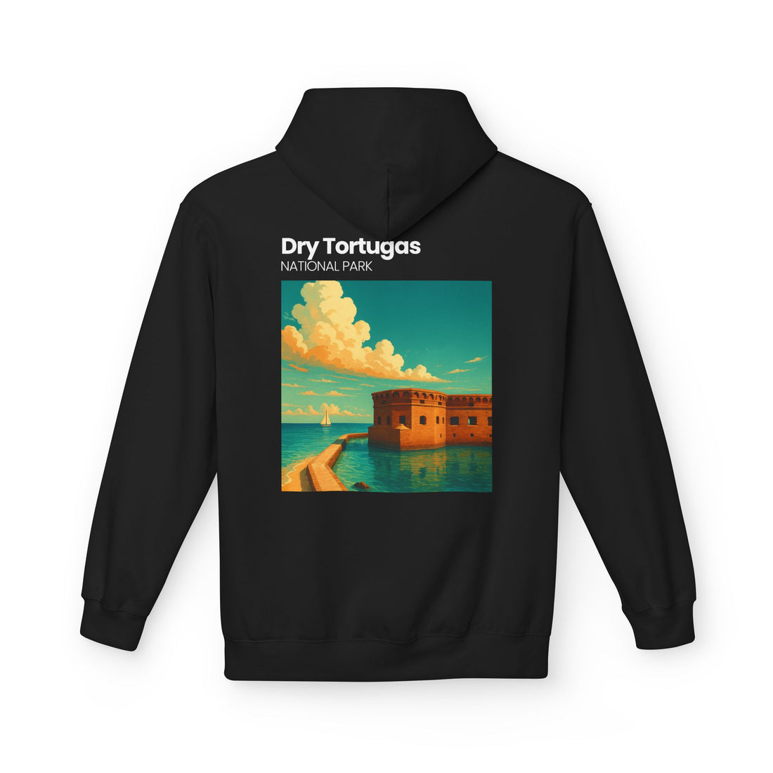 Dry Tortugas National Park Hoodie | Retro Fort Illustration