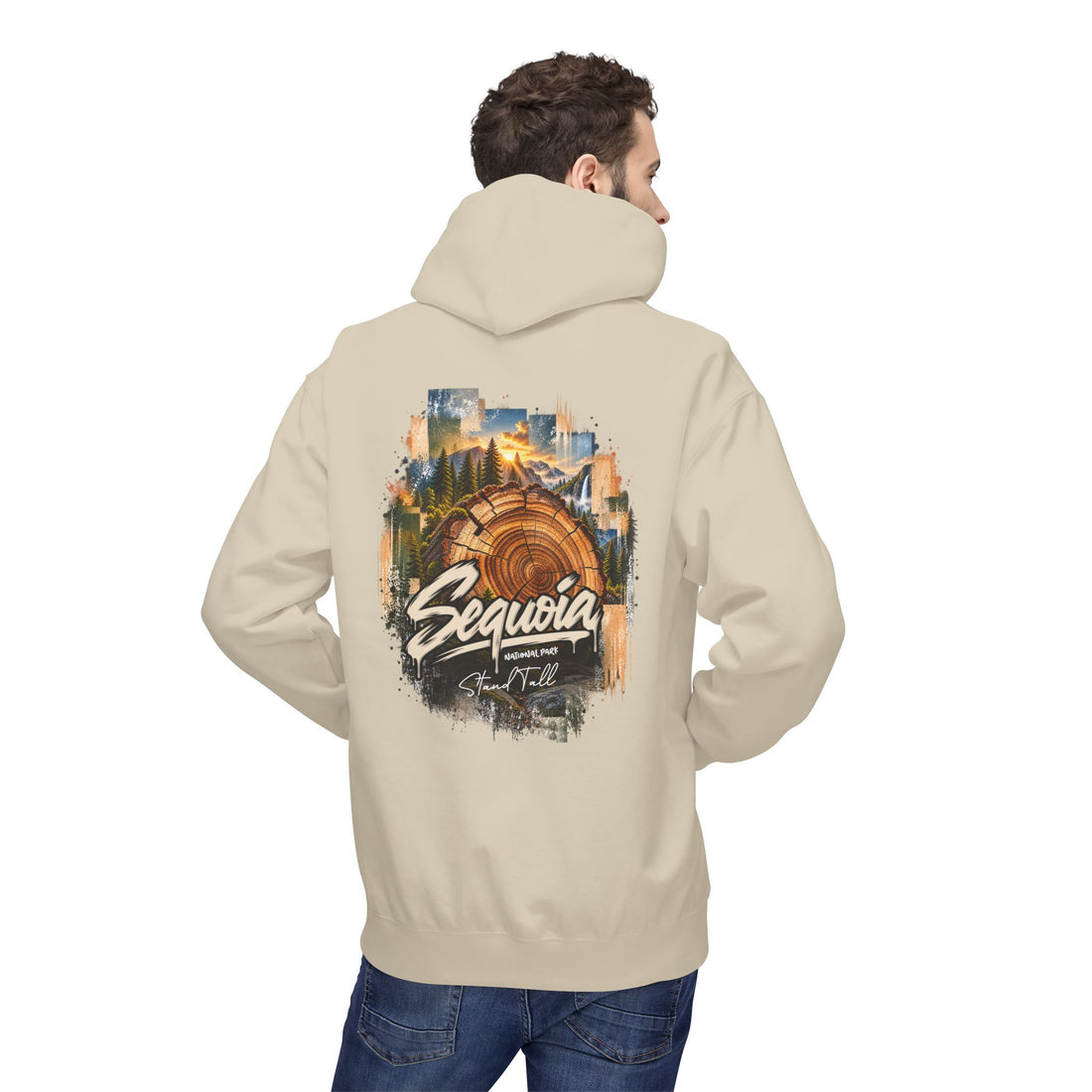 Sequoia National Park – Tree Rings Stand Tall Graphic Hoodie
