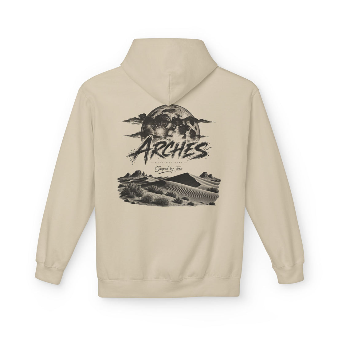 Arches National Park Desert Moon Graphic Hoodie