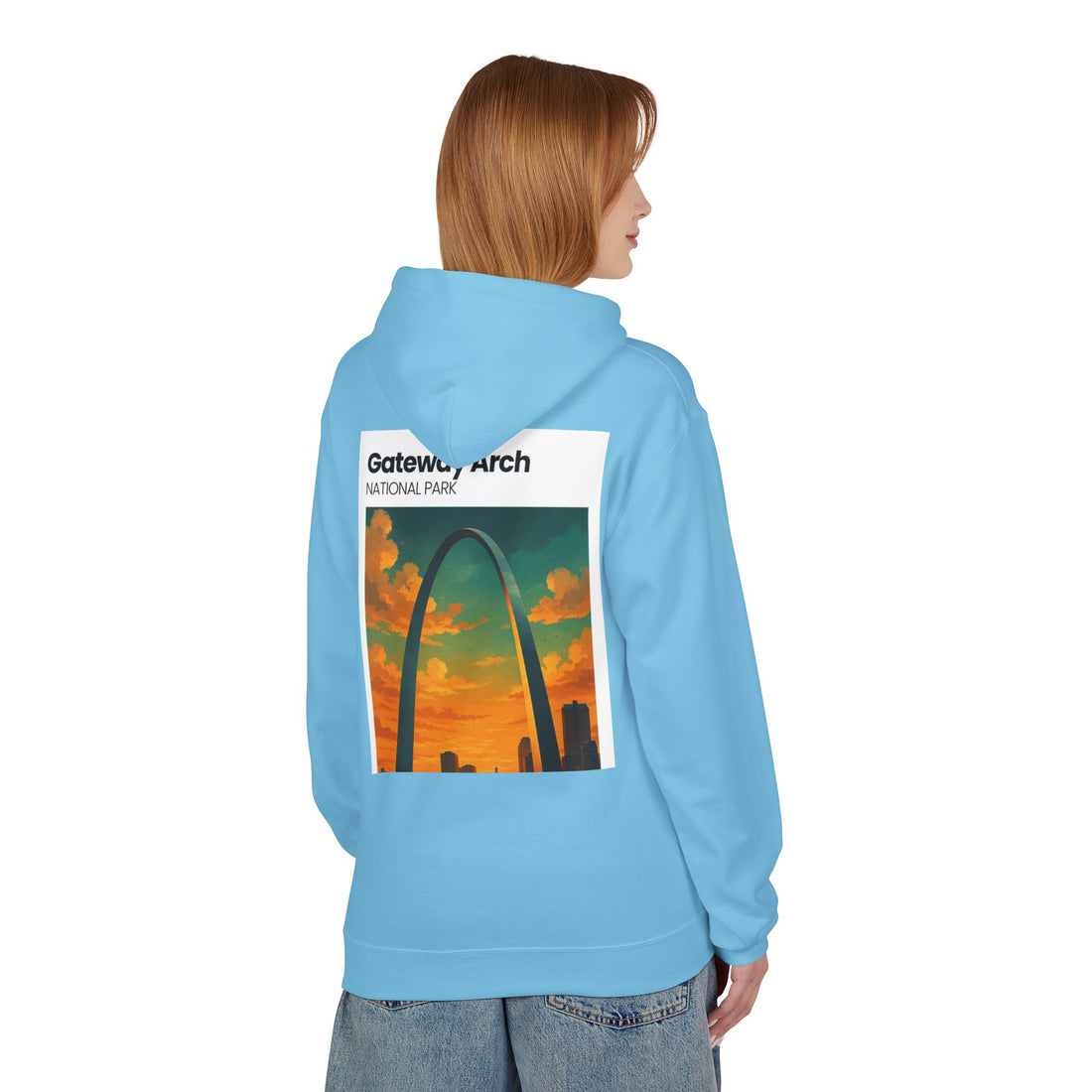 Palm Trees & Waves Hoodie | Small Chest Graphic, Beach Vibes