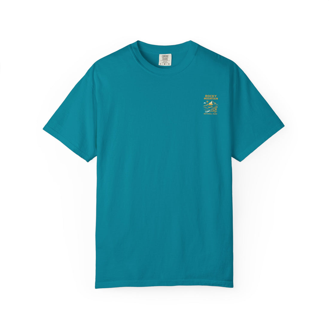 Rocky Mountain National Park Vintage Poster T-shirt | Mountain Landscape Tee