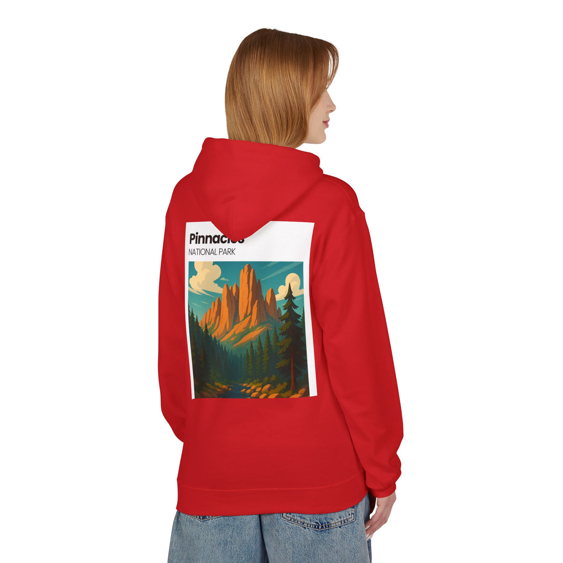 Pinnacles National Park vintage poster Hoodie | Mountain landscape camp retro