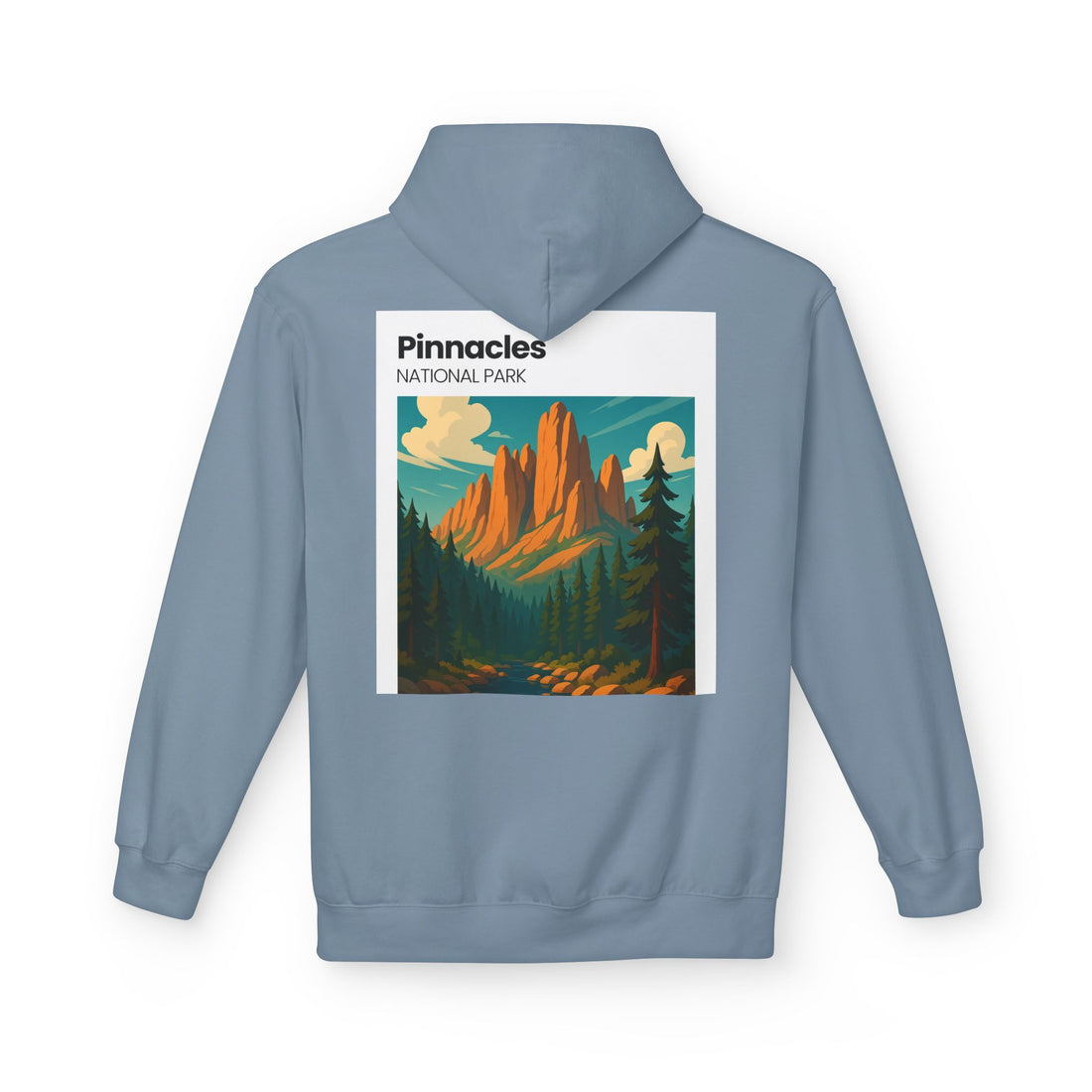 Pinnacles National Park vintage poster Hoodie | Mountain landscape camp retro