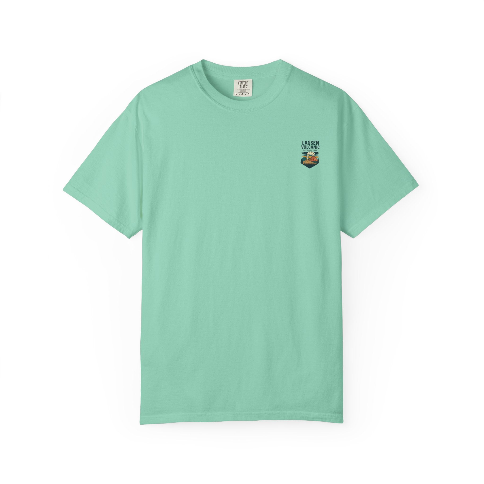 Lassen Volcanic Poster Art T-Shirt | Mountain Eruption Design