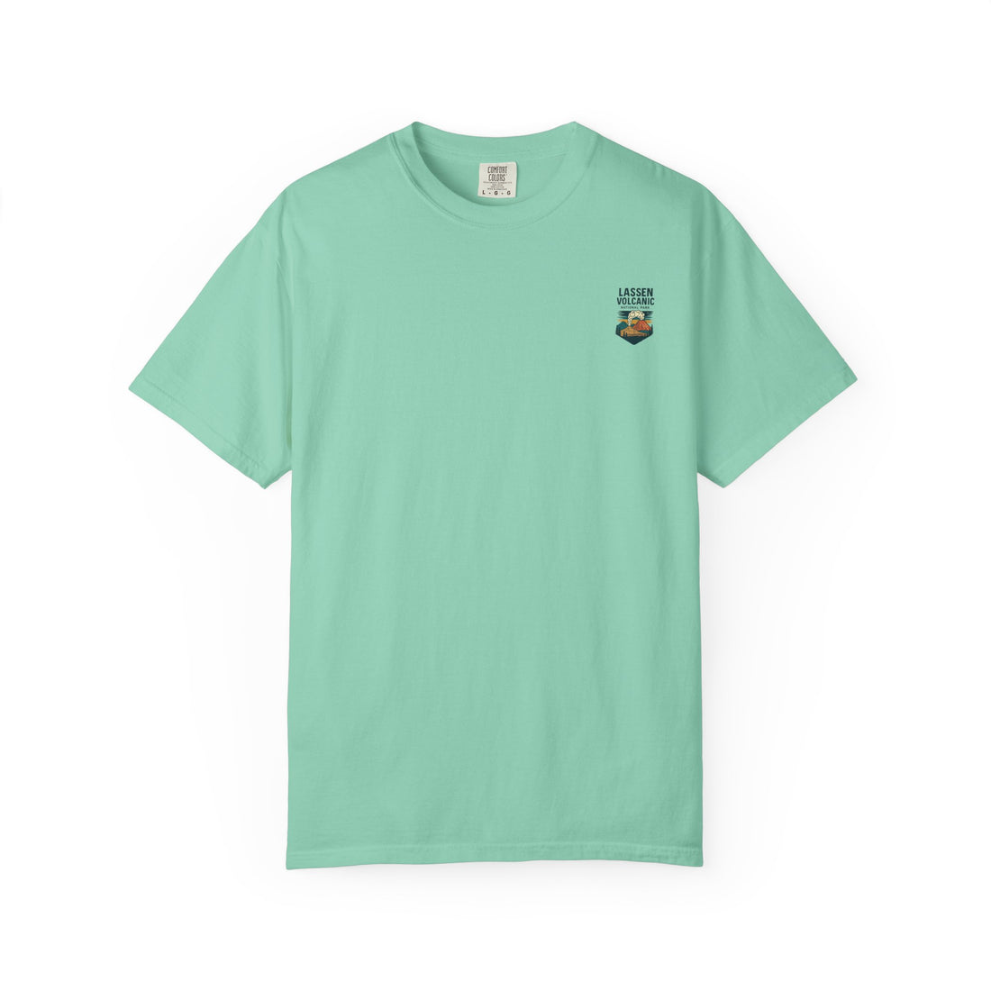 Lassen Volcanic Poster Art T-Shirt | Mountain Eruption Design