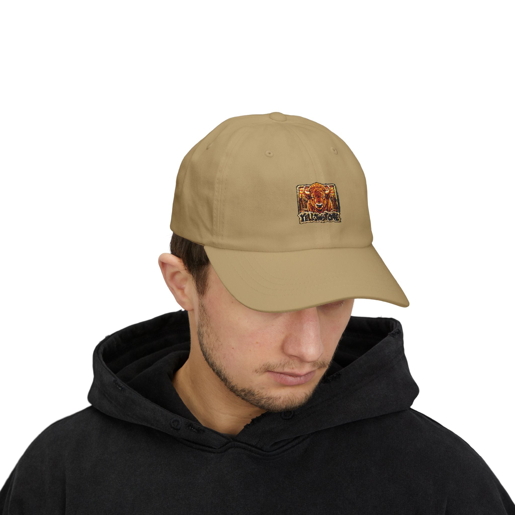 Yellowstone National Park Bison Square Logo Dad Hat