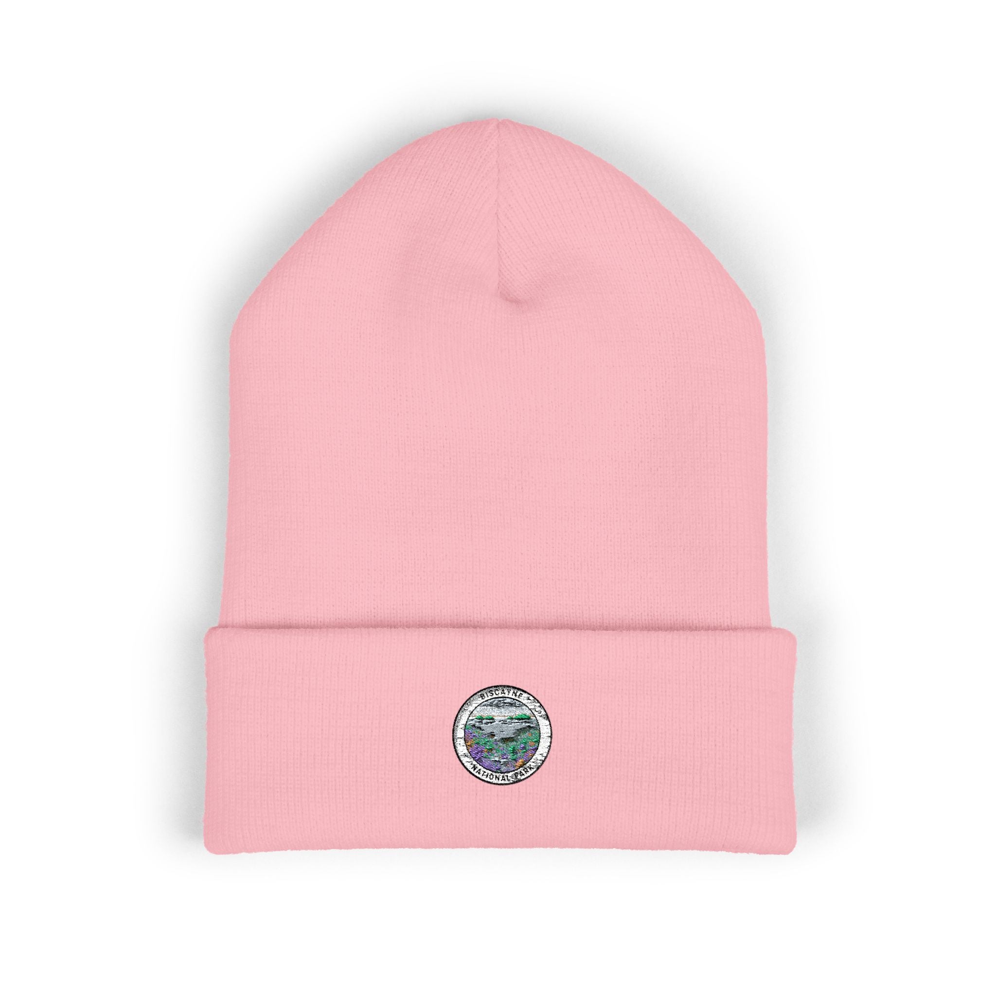 Watercolor Earth Embroidered Beanie | Cuffed Knit Hat